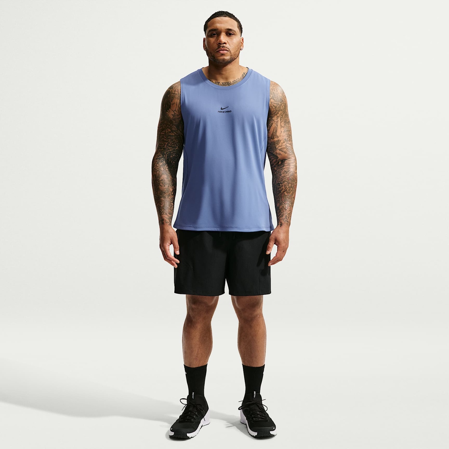 Nike Pro Men's Dri-FIT Training Tank – Indigo Storm/Black