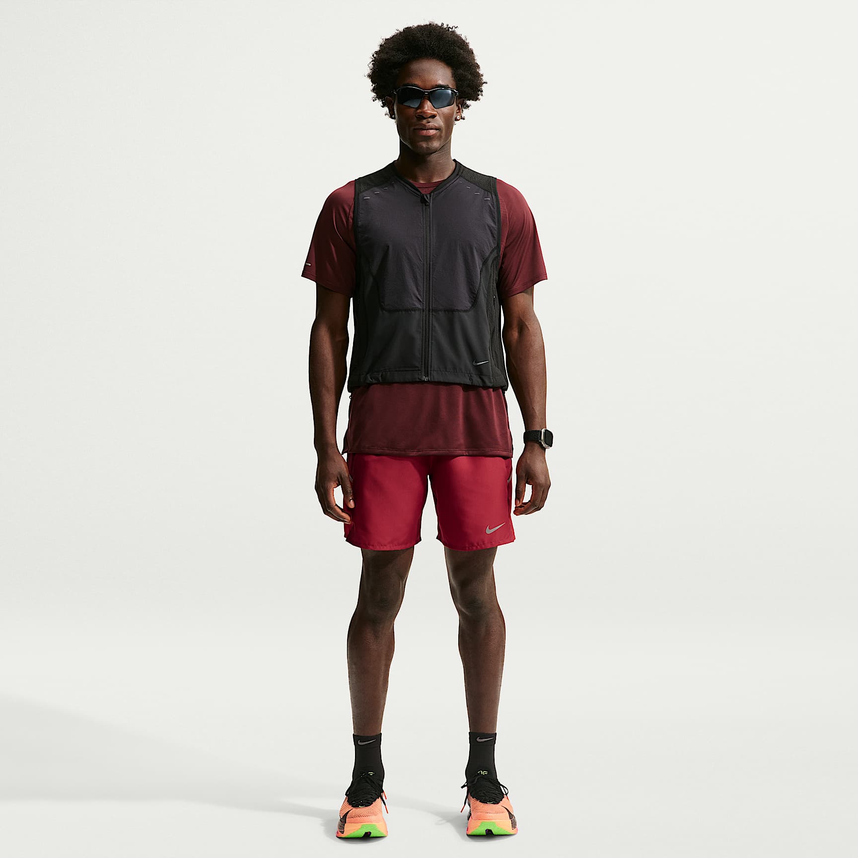 Nike Miler Men's Dri-FIT 18cm (approx.) Brief-Lined Running Shorts – Tough Red/Sport Red
