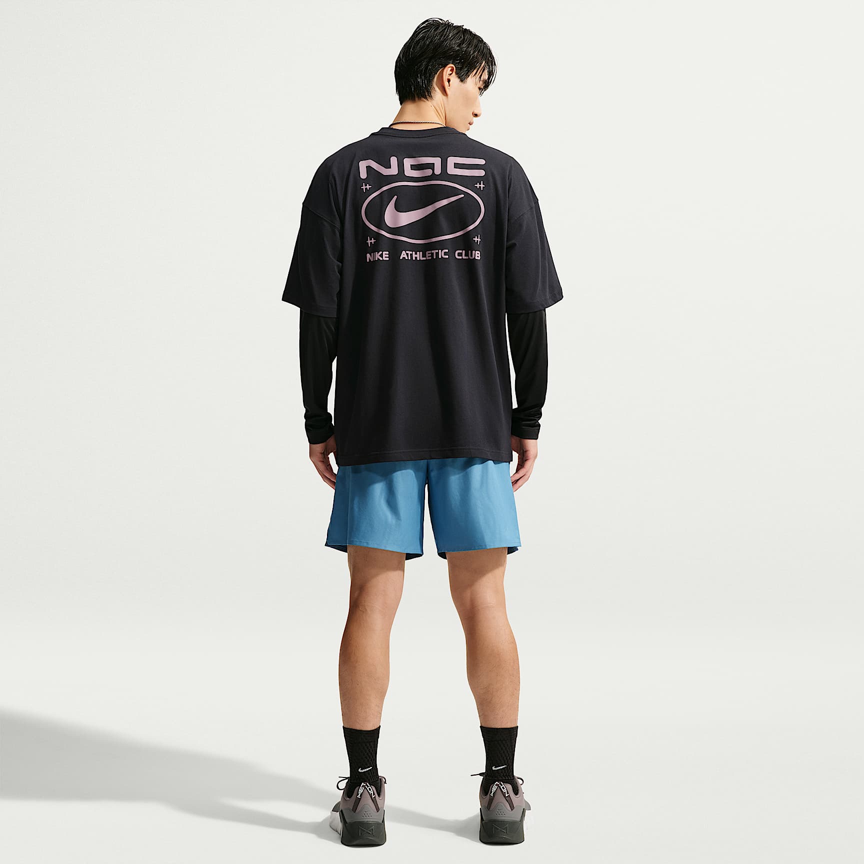 Nike N.A.C. Men's Oversized T-Shirt – Black/Purple Smoke