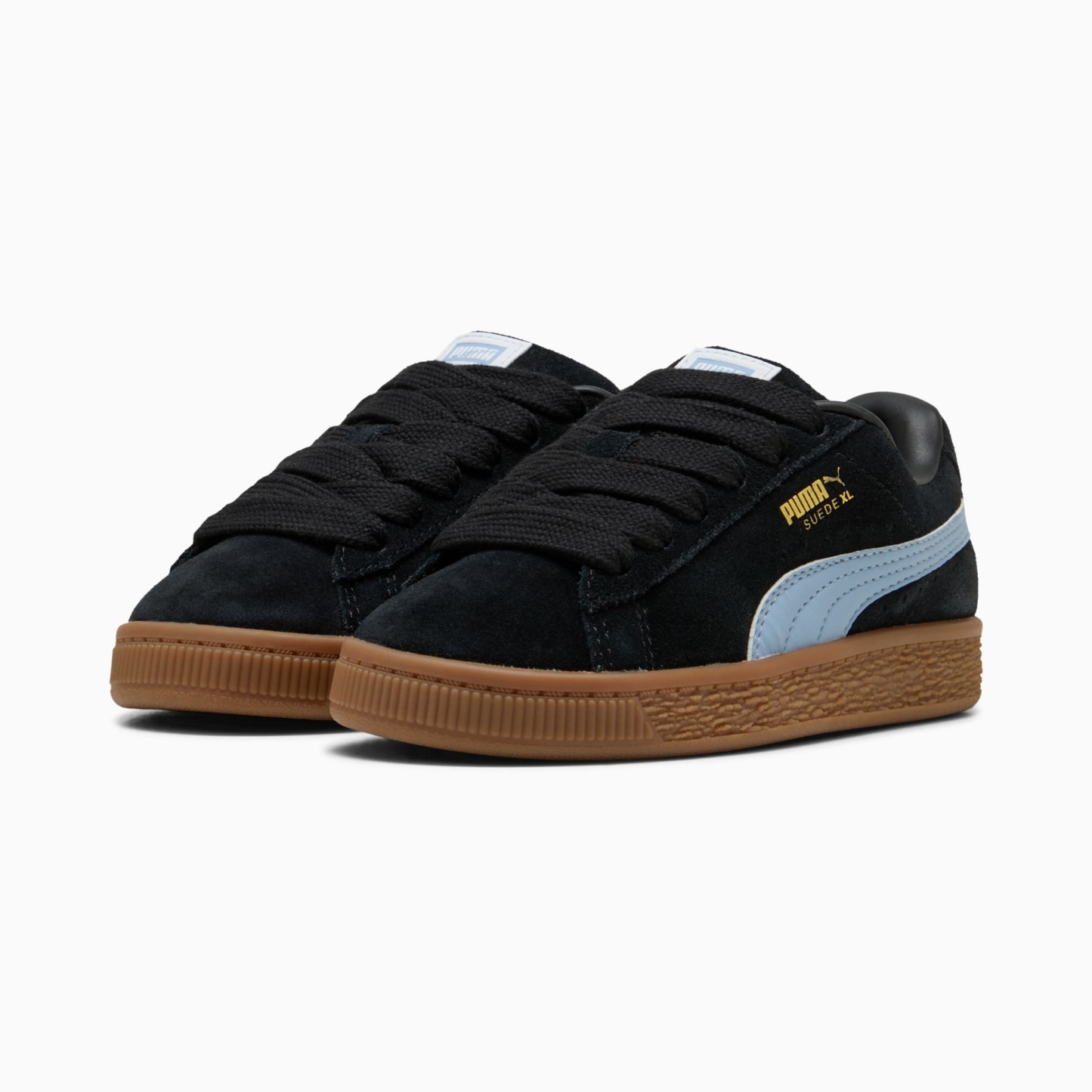 Suede XL Kids' Sneakers – PUMA Black-Chambray Blue