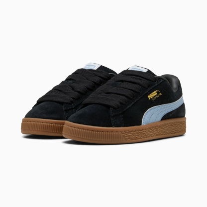 Suede XL Kids' Sneakers – PUMA Black-Chambray Blue