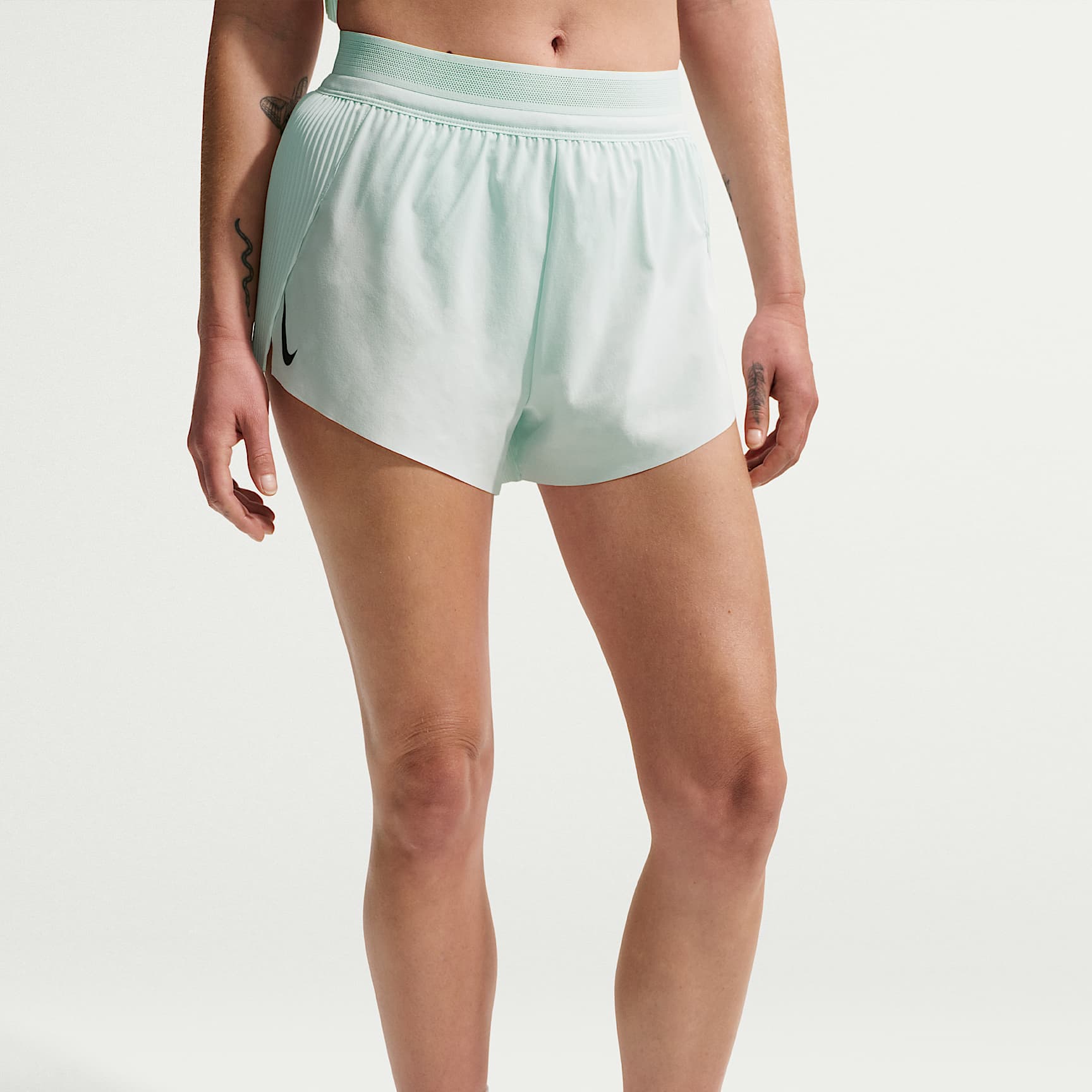 Nike AeroSwift Women's Dri-FIT ADV Mid-Rise 7.5cm (approx.) Brief-Lined Running Shorts – Barely Green/Black