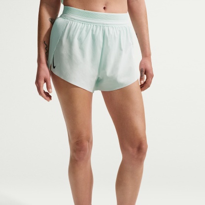 Nike AeroSwift Women's Dri-FIT ADV Mid-Rise 7.5cm (approx.) Brief-Lined Running Shorts – Barely Green/Black