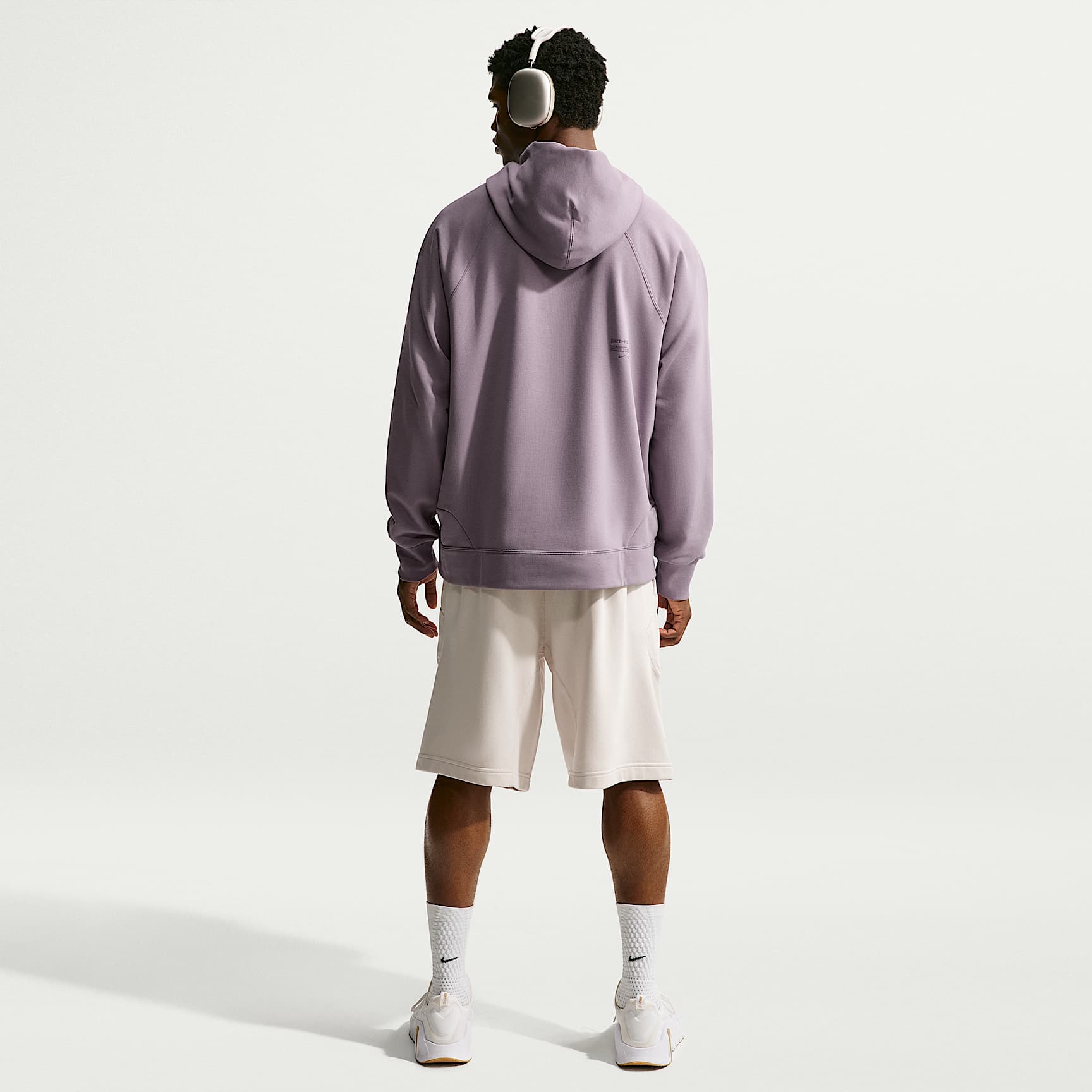 Nike N.A.C. Men's Dri-FIT Oversized Fleece Training Hoodie – Purple Smoke/Purple Smoke