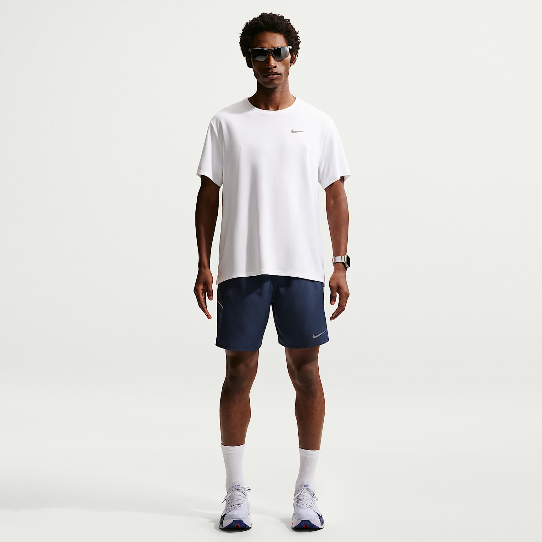 Nike Miler Men's Dri-FIT 18cm (approx.) Brief-Lined Running Shorts – Midnight Navy/Midnight Navy