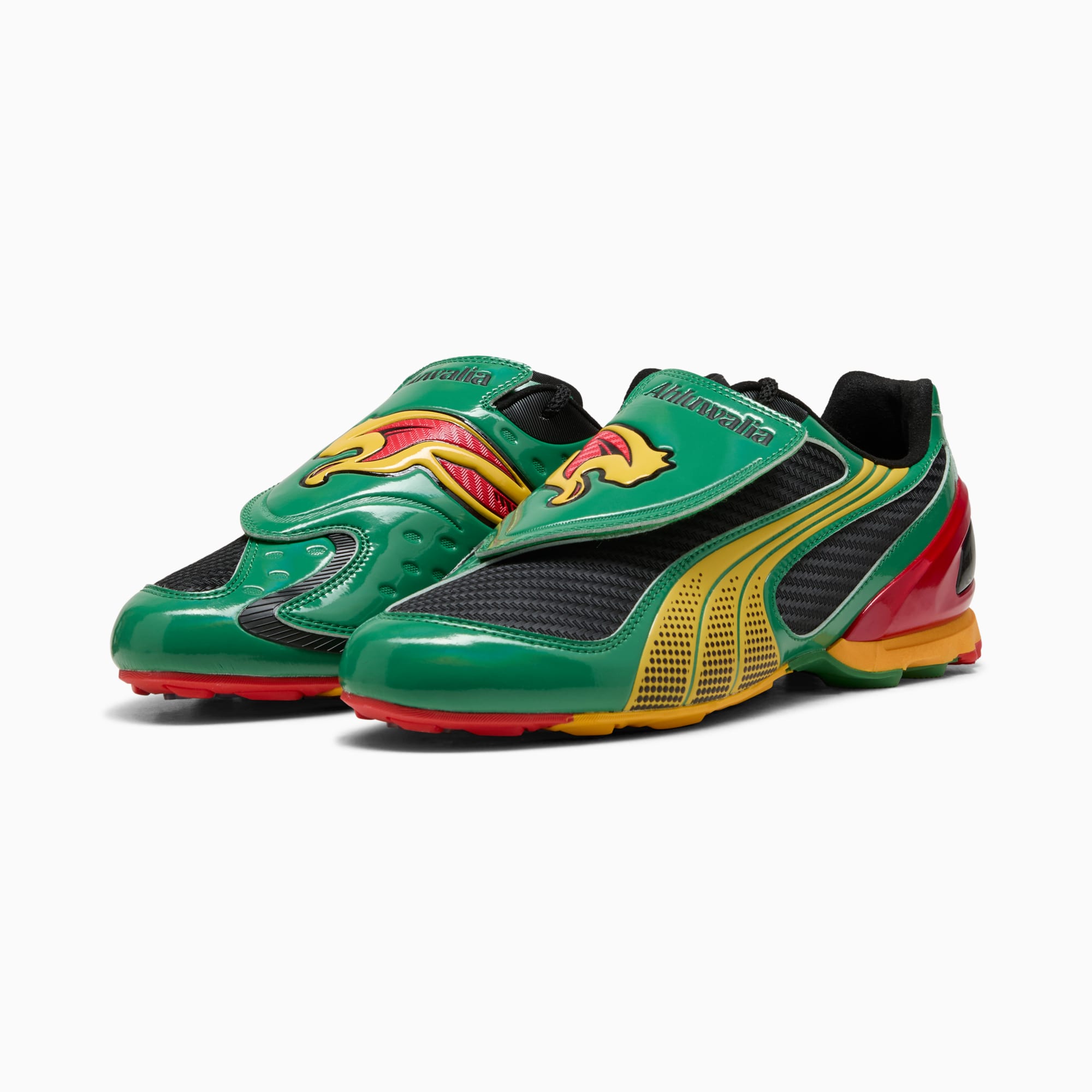 PUMA x AHLUWALIA V-S1 Sneakers Unisex – Archive Green-Yellow Sizzle-PUMA Black-Candy Apple