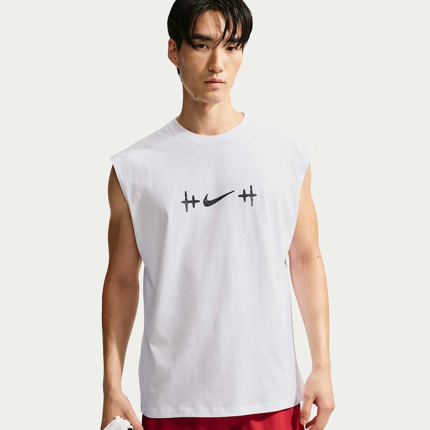Nike N.A.C. Men's Sleeveless T-Shirt – White/Black