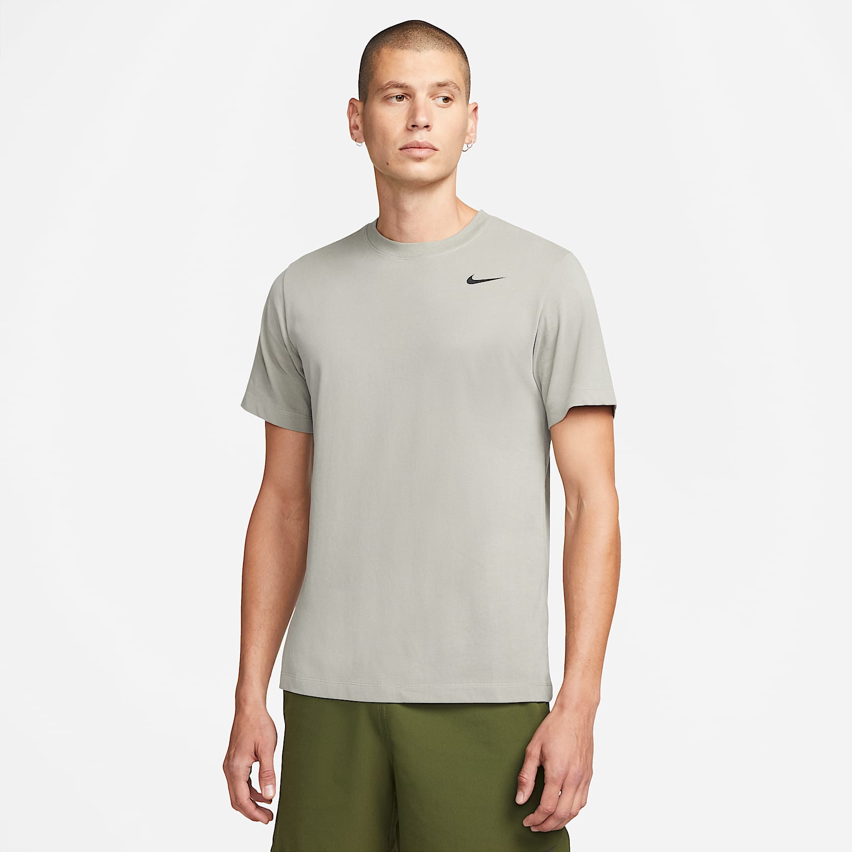 Nike Dri-FIT Men's Fitness T-Shirt – Light Army/Black