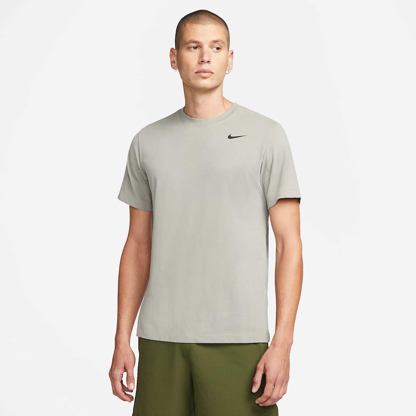 Nike Dri-FIT Men's Fitness T-Shirt – Light Army/Black