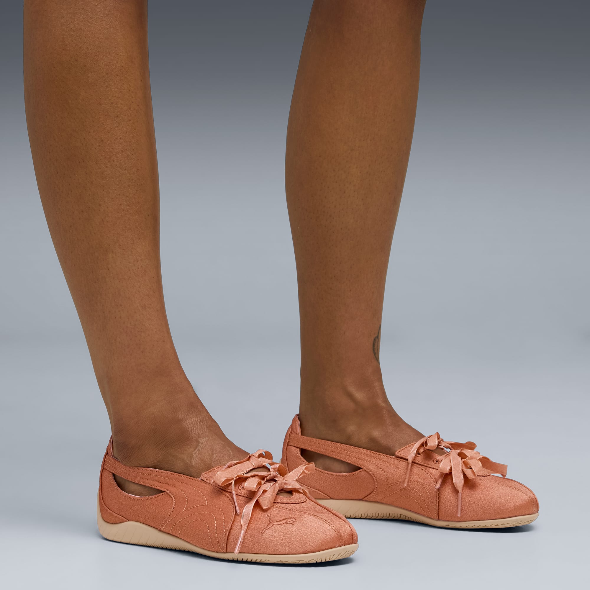 Speedcat Nova Satin Ballet Sneakers Women – Cinnabar-Toasted Almond