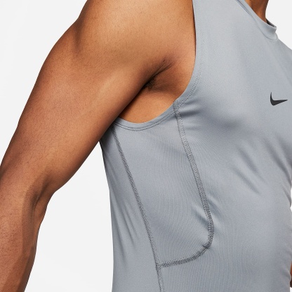 Nike Pro Men's Dri-FIT Tight Sleeveless Fitness Top – Smoke Grey/Black