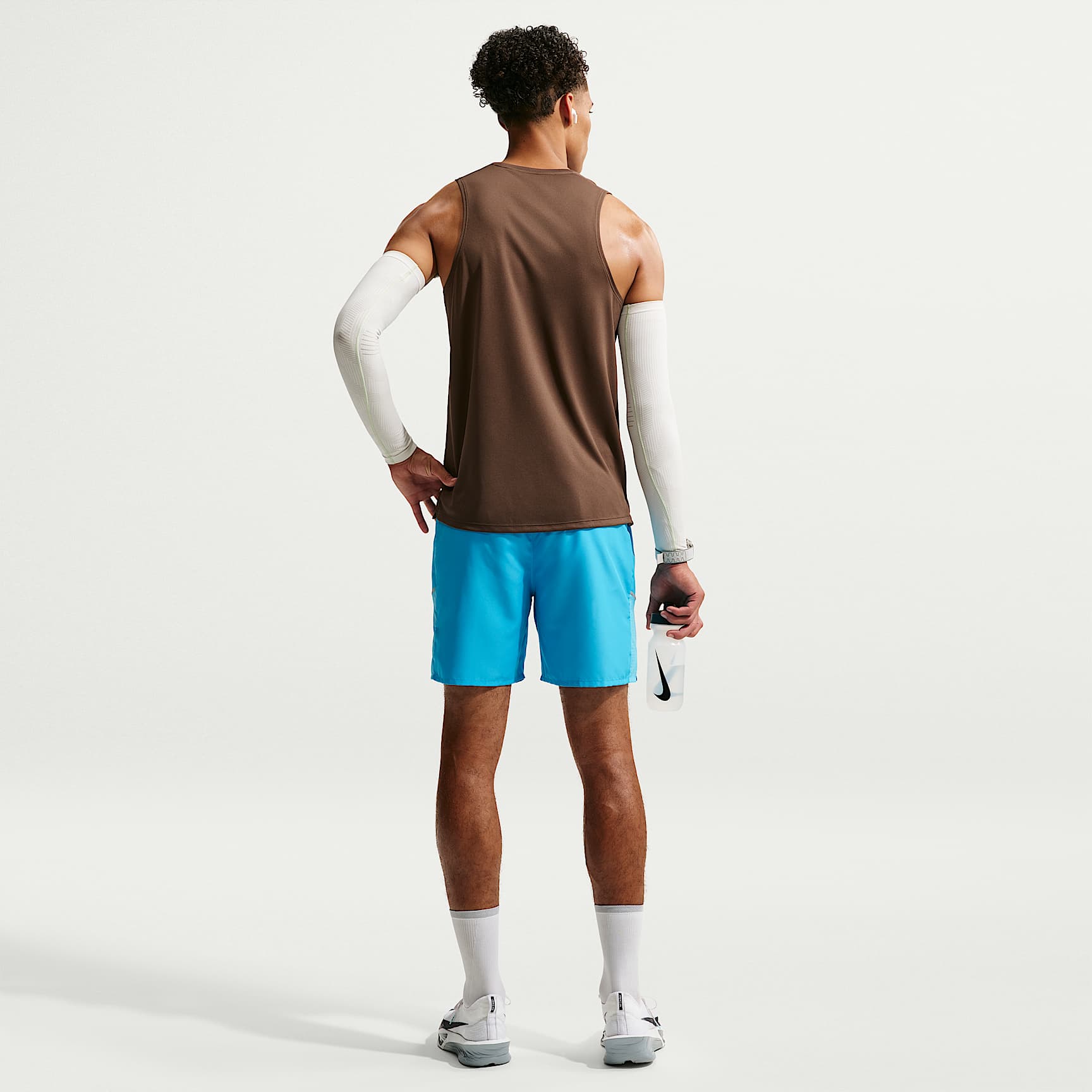 Nike Miler Men's Dri-FIT 18cm (approx.) Brief-Lined Running Shorts – Light Current Blue/Baltic Blue