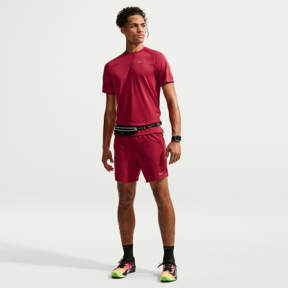Nike Stride Men's Dri-FIT 18cm (approx.) Briefs-Lined Running Shorts – Tough Red/Reflective Silver