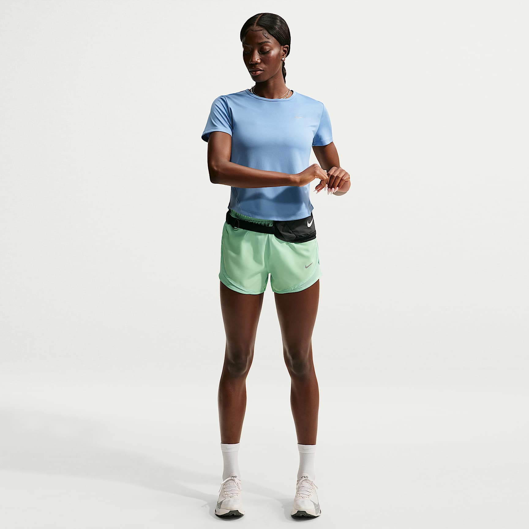 Nike Tempo Women's Dri-FIT Short-Sleeve Running Top – Work Blue