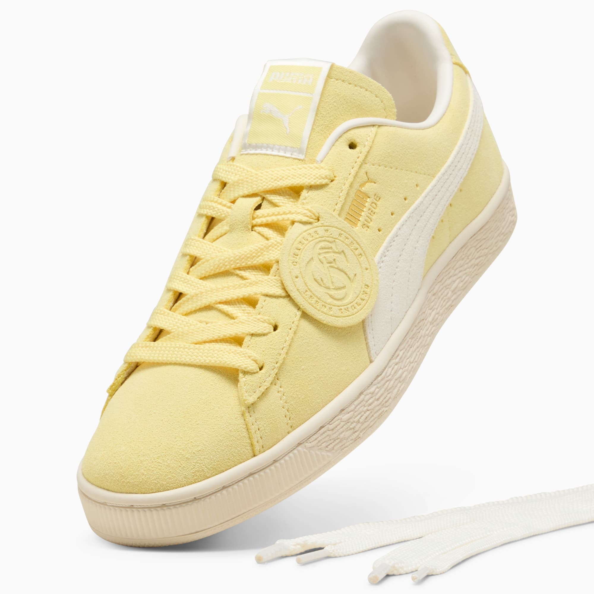 Suede Charles F. Stead Sneakers Unisex – Pineapple Ice-Frosted Ivory