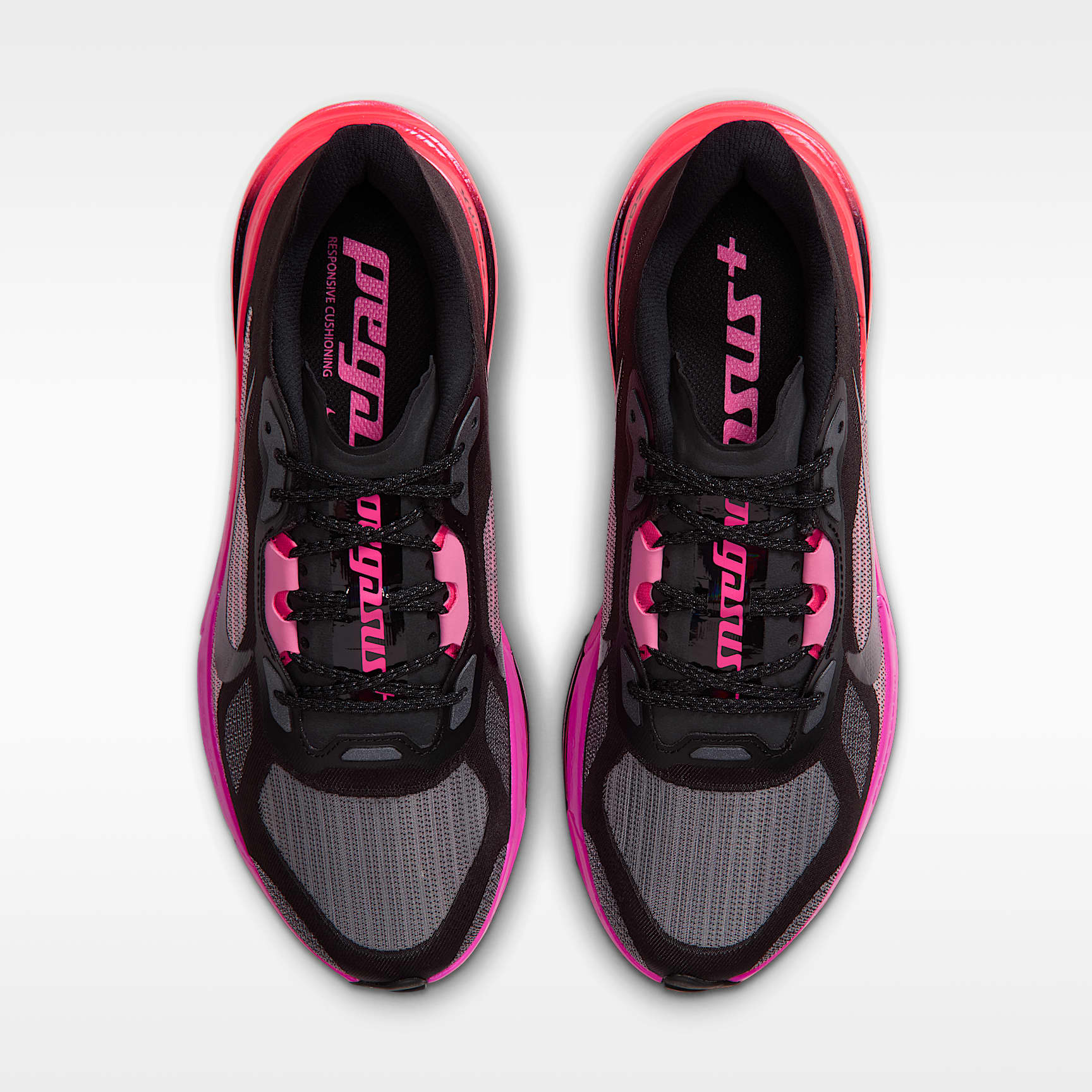 Nike Pegasus Plus 2 Women's Road-Running Shoes – Black/Hyper Pink/Laser Crimson/Black