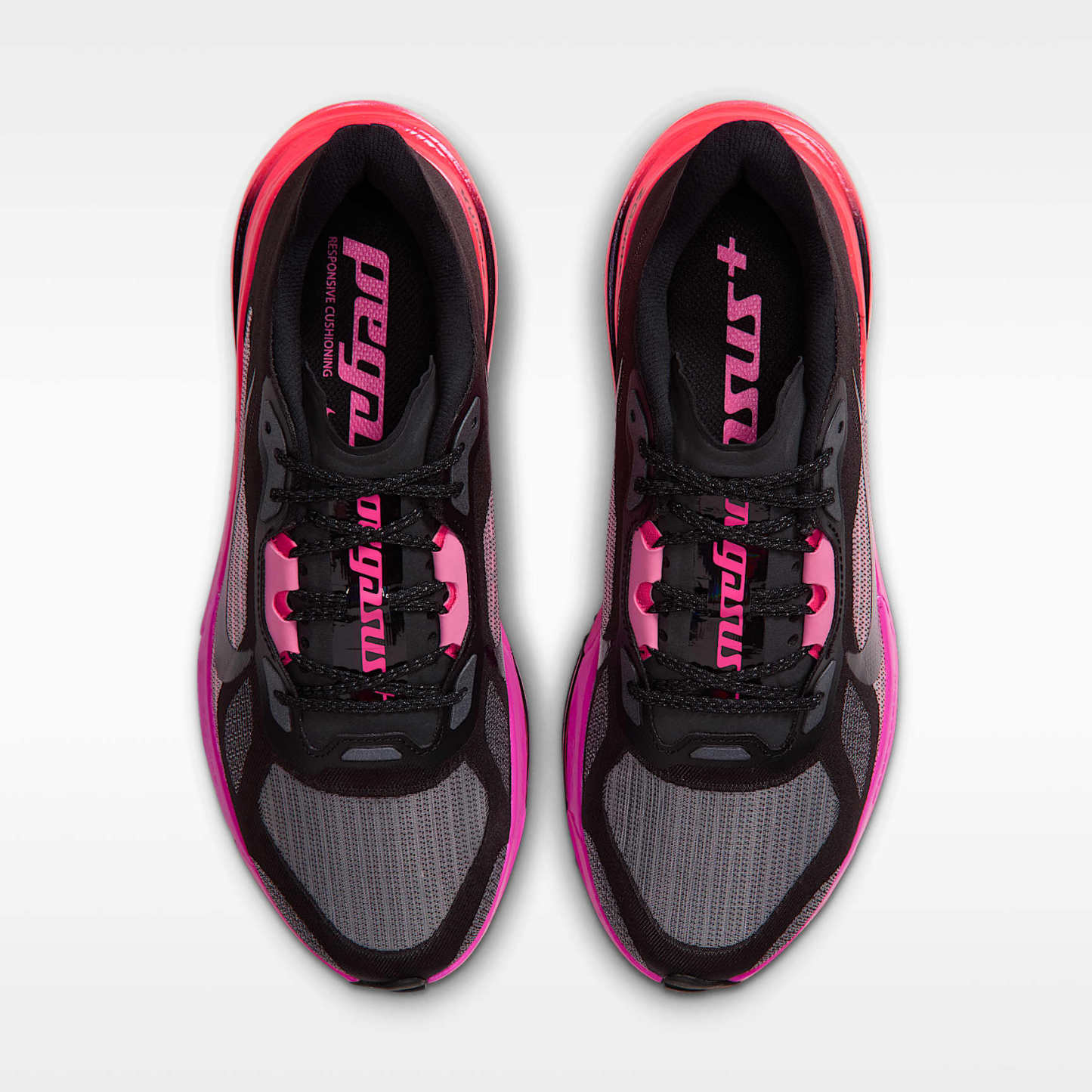 Nike Pegasus Plus 2 Women's Road-Running Shoes – Black/Hyper Pink/Laser Crimson/Black