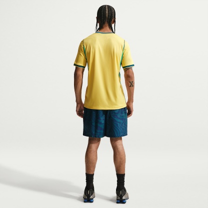 Brazil National Team 2026 Stadium Home Men's Nike Dri-FIT Football Shirt – Canary/Light Menta/Geode Teal