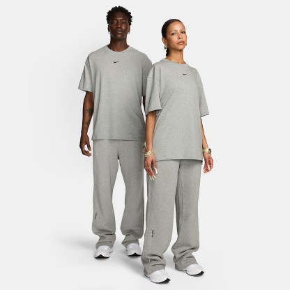 NOCTA NOCTA Fleece CS Open-Hem Tracksuit Bottoms – Dark Grey Heather/Matte Silver/Black
