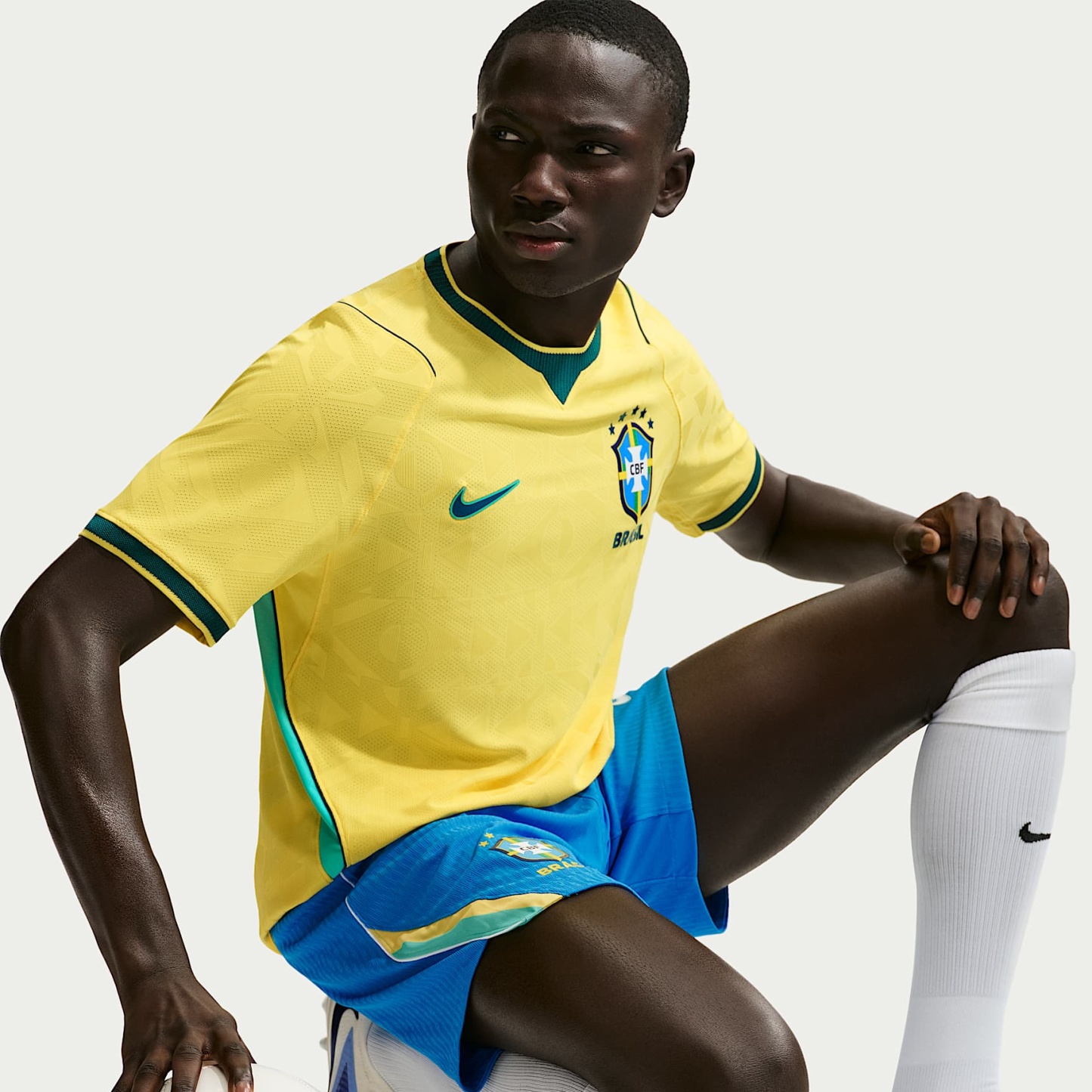 Brazil National Team 2026 Match Home Men's Nike Aero-FIT Football Shirt – Canary/Light Menta/Geode Teal
