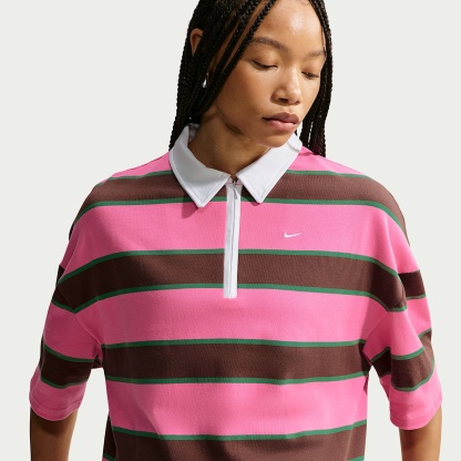 Nike Sportswear Women's Polo – Pinksicle/Pine Green/Cacao Wow