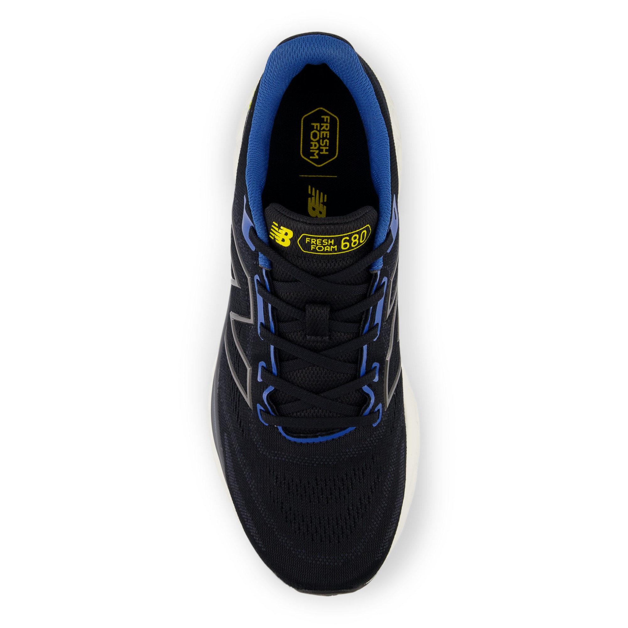 Fresh Foam 680 v8 – Black with Blue Agate and Ginger Lemon