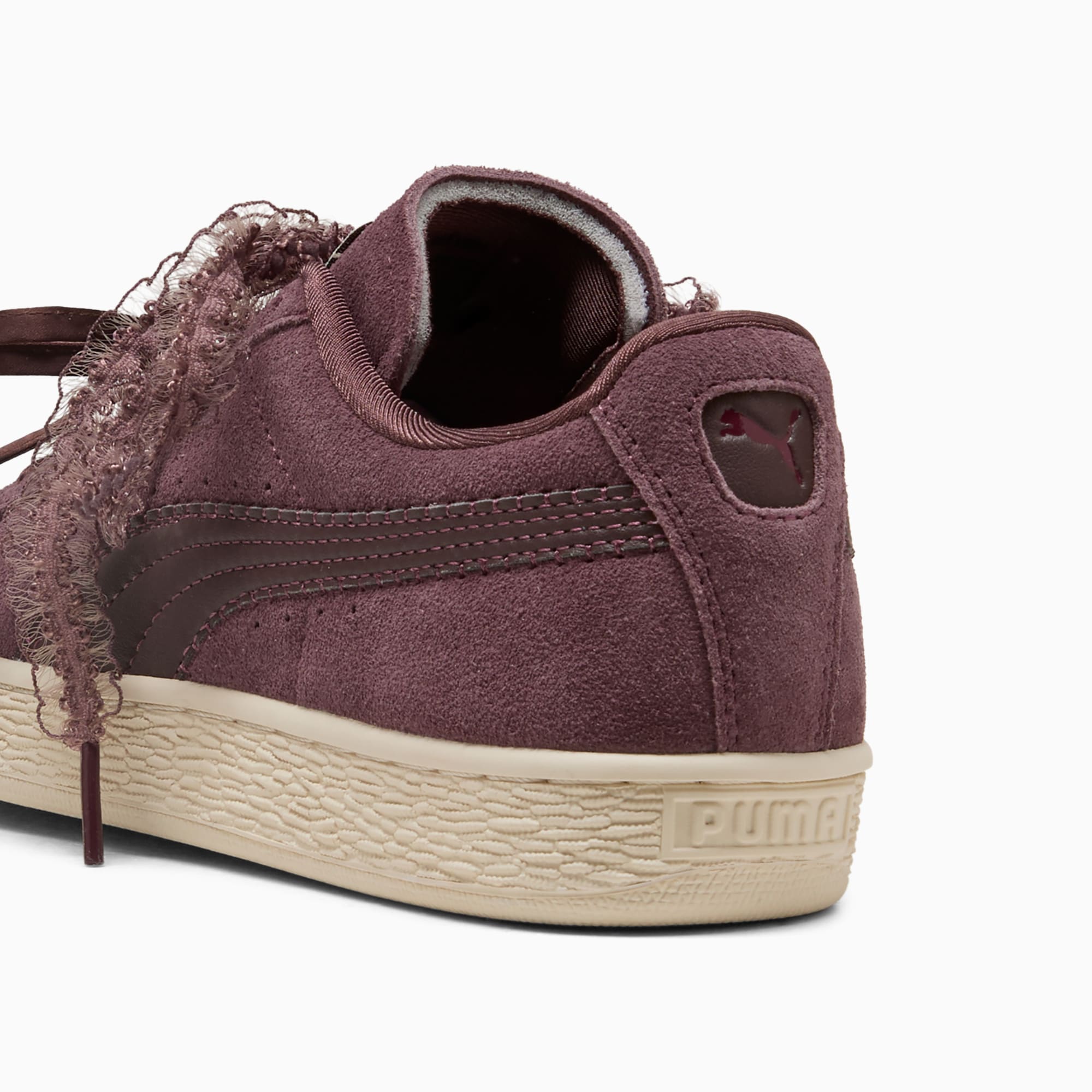 Suede Bloom Sneakers Women – Rich Cocoa-Chocolate Fondue