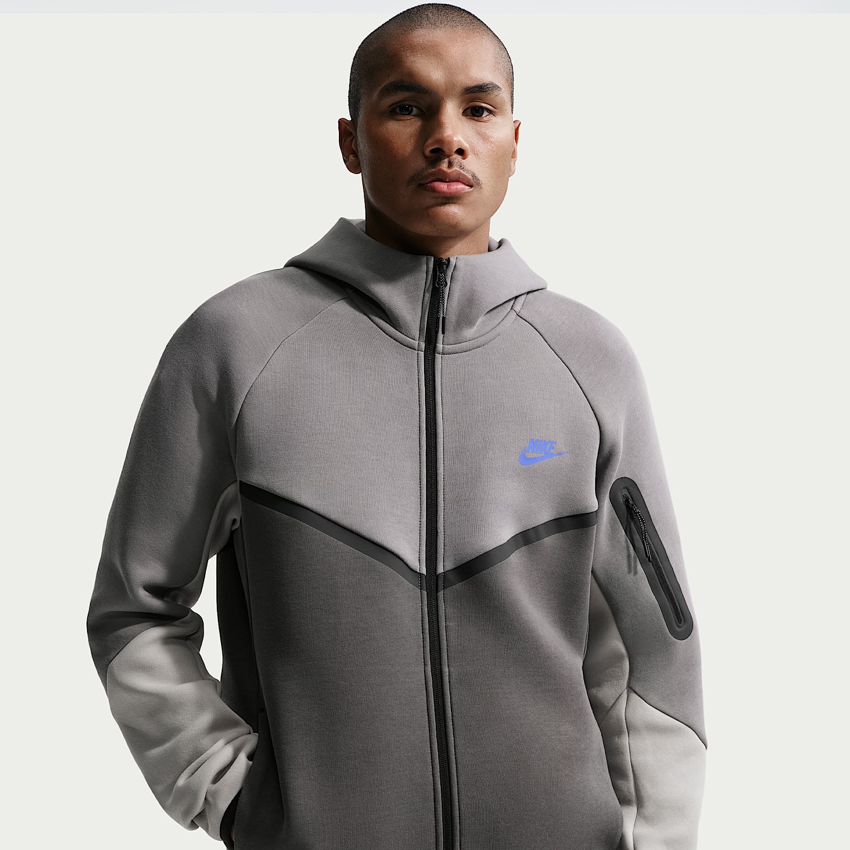 Nike Tech Men's Fleece Windrunner Full-Zip Jacket – Pencil Point/Medium Ash/College Grey/Sapphire