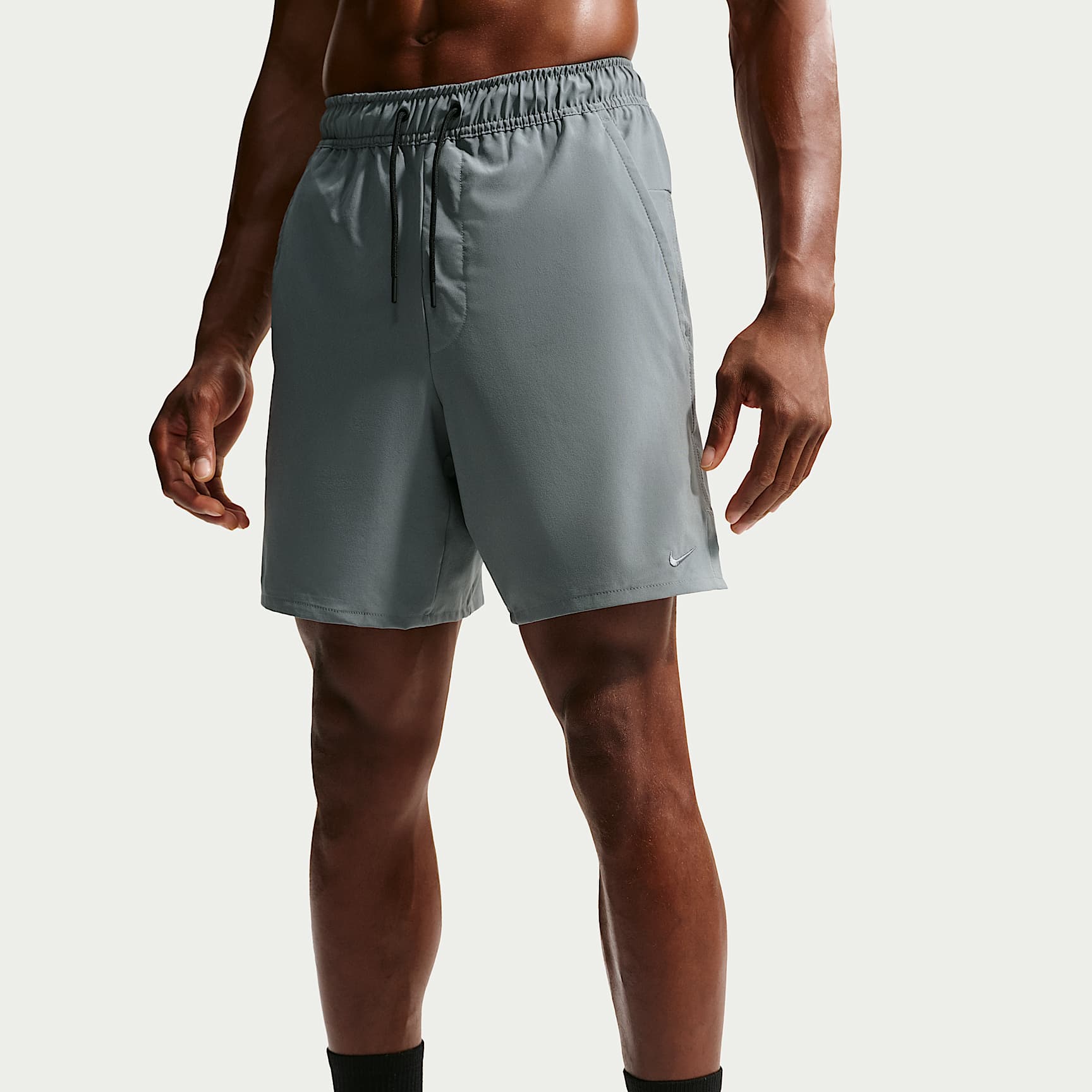 Nike Unlimited Men's Dri-FIT 18cm (approx.) Unlined Versatile Shorts – Smoke Grey/Black/Smoke Grey