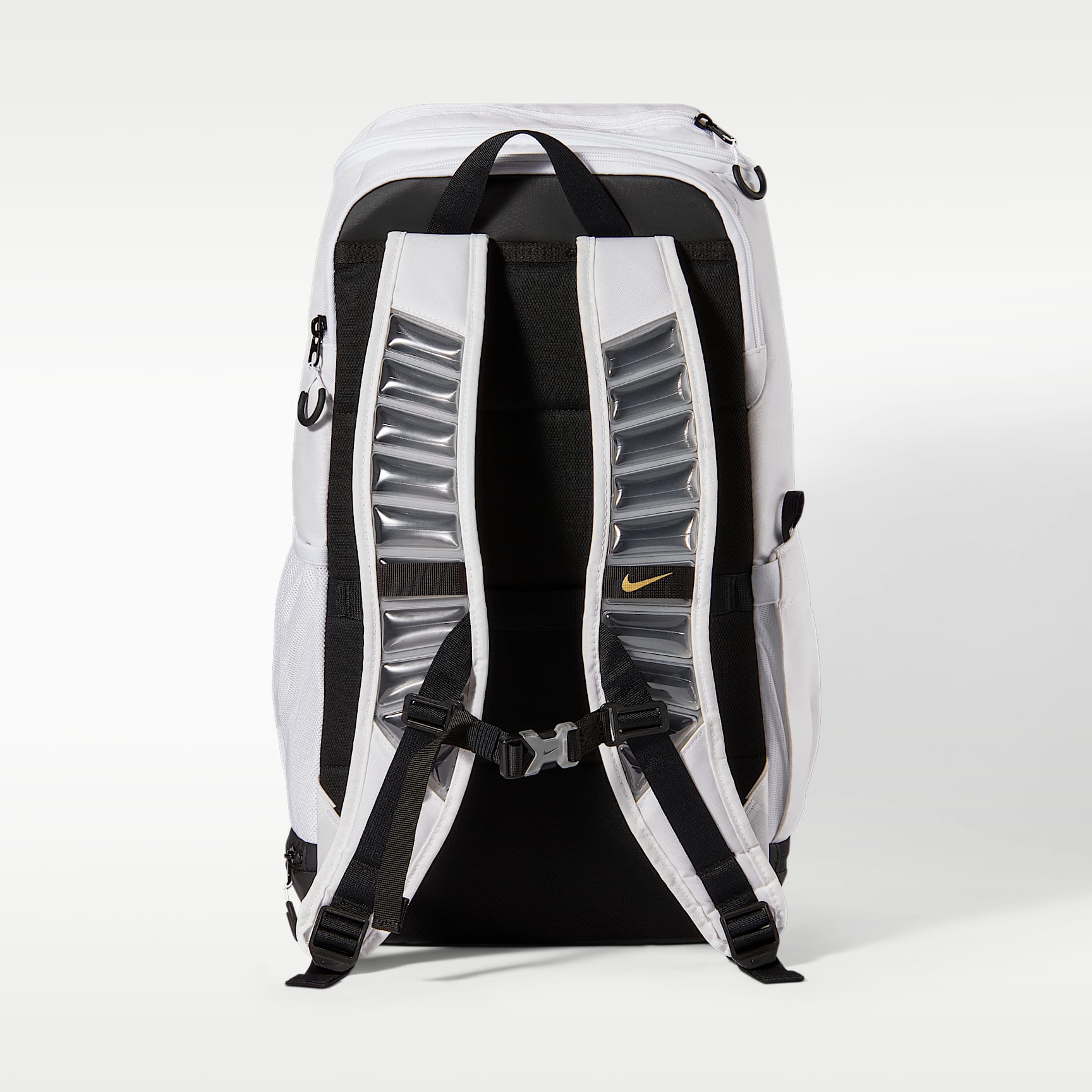 Nike Varsity Elite Backpack (32L) – White/Black/Metallic Gold