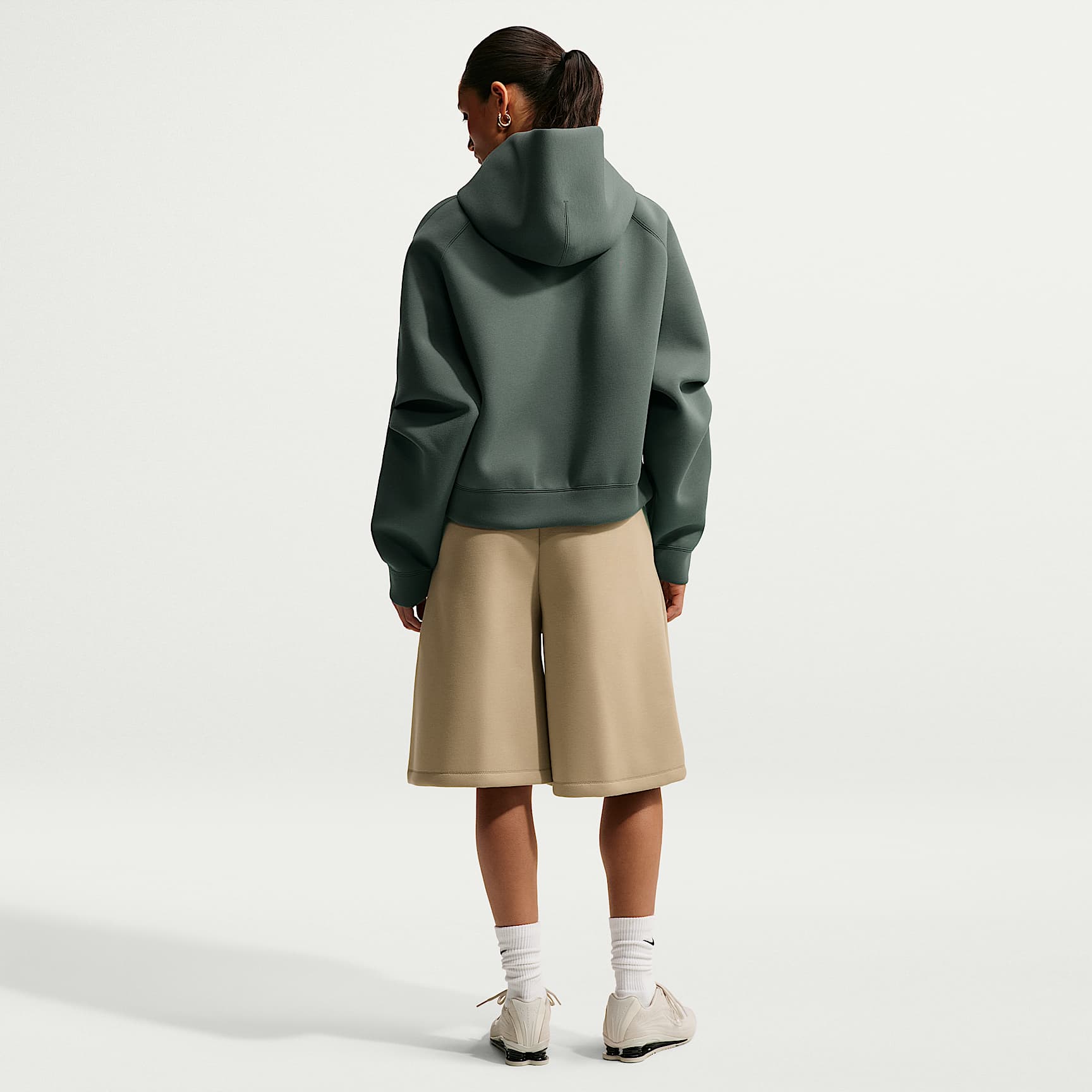 Nike Article Fleece Women's Oversized Hoodie – Camo Green/Camo Green