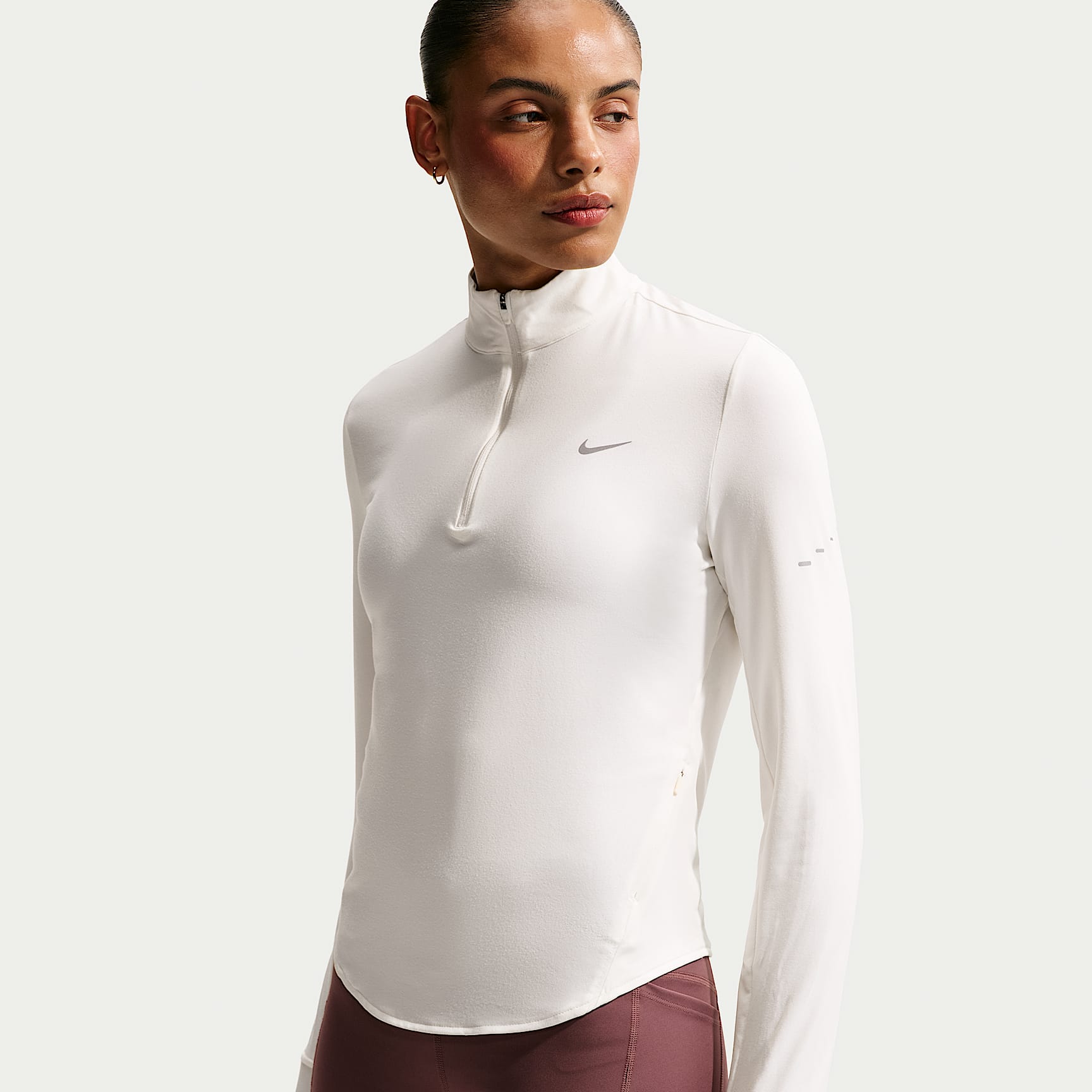Nike Swift Women's Dri-FIT UV 1/4-Zip Running Top – Sail