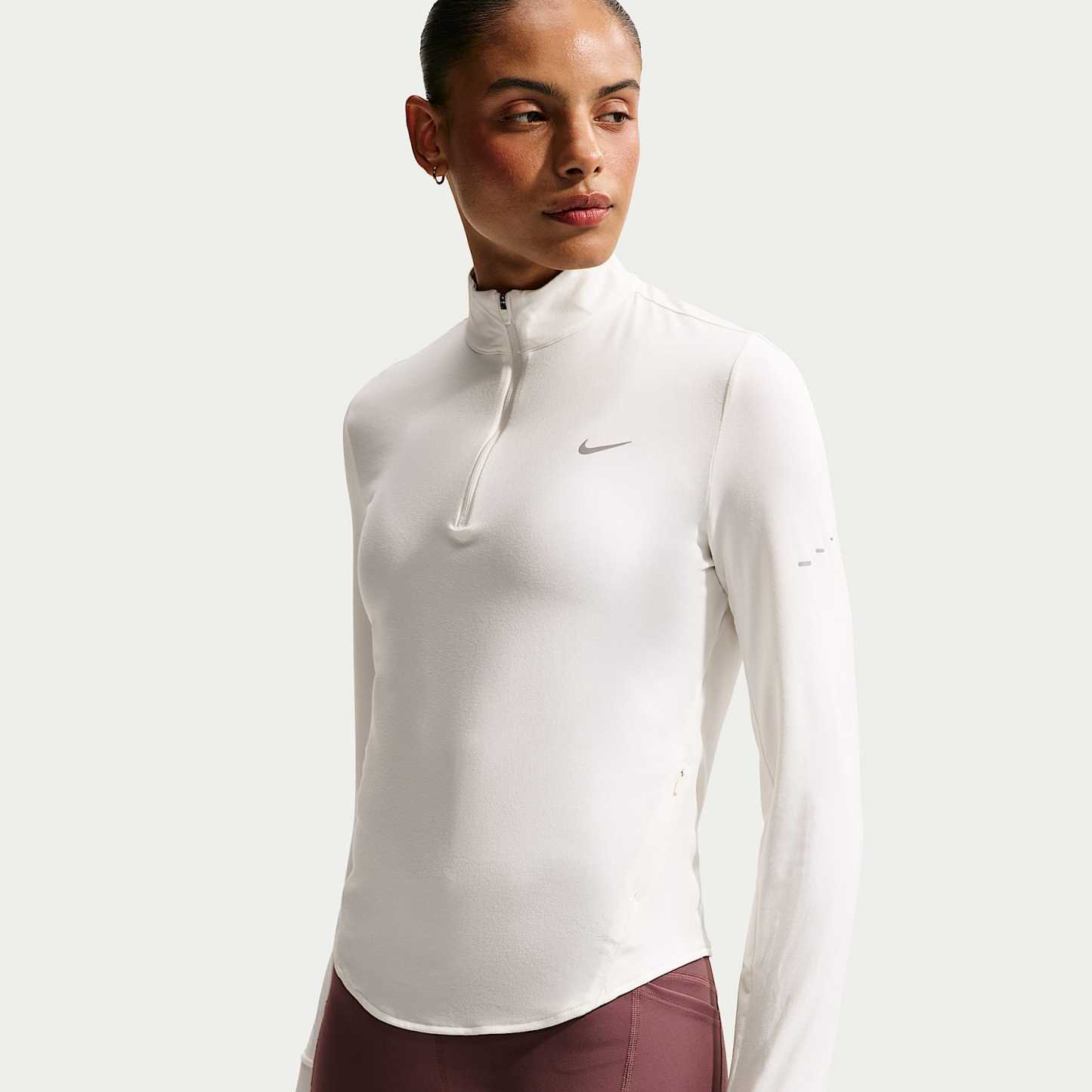 Nike Swift Women's Dri-FIT UV 1/4-Zip Running Top – Sail