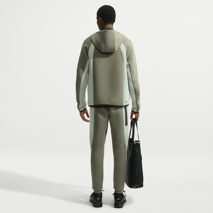 Nike Tech Men's Colour-Block Full-Zip Fleece Windrunner Jacket – Silver Sage/Jade Horizon/Black