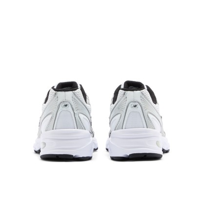 740 – WHITE with Metallic Silver and Black