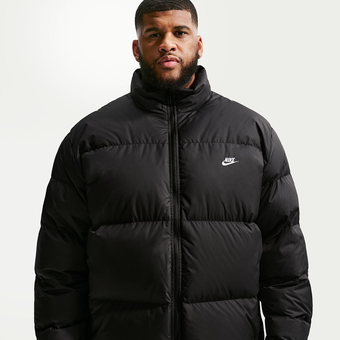 Nike Sportswear Club Men's Therma-FIT Down Puffer Jacket – Black/White