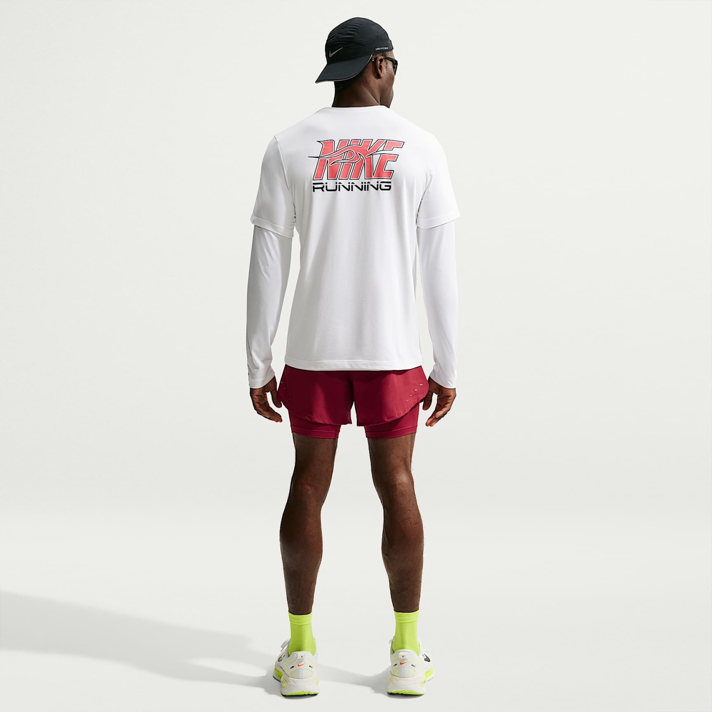 Nike Stride Men's Dri-FIT 13cm (approx.) Hybrid Running Shorts – Tough Red/Reflective Silver