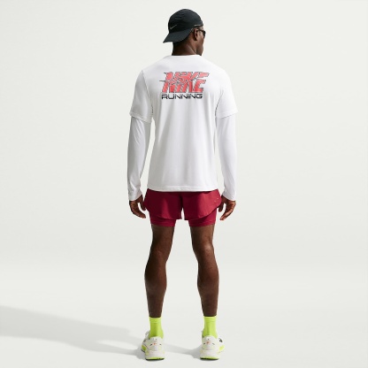 Nike Stride Men's Dri-FIT 13cm (approx.) Hybrid Running Shorts – Tough Red/Reflective Silver