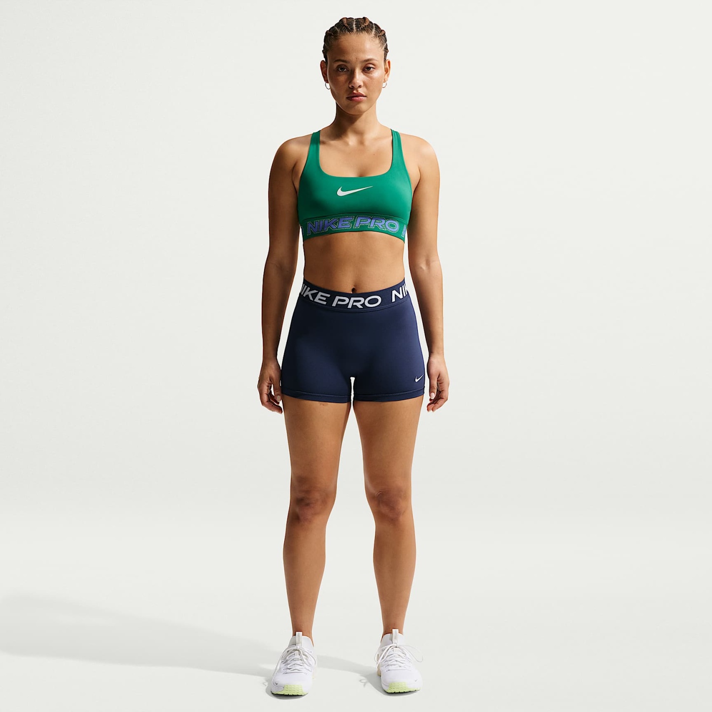 Nike Pro Women's Mid-Rise 7.5cm (approx.) Biker Shorts – Midnight Navy/White