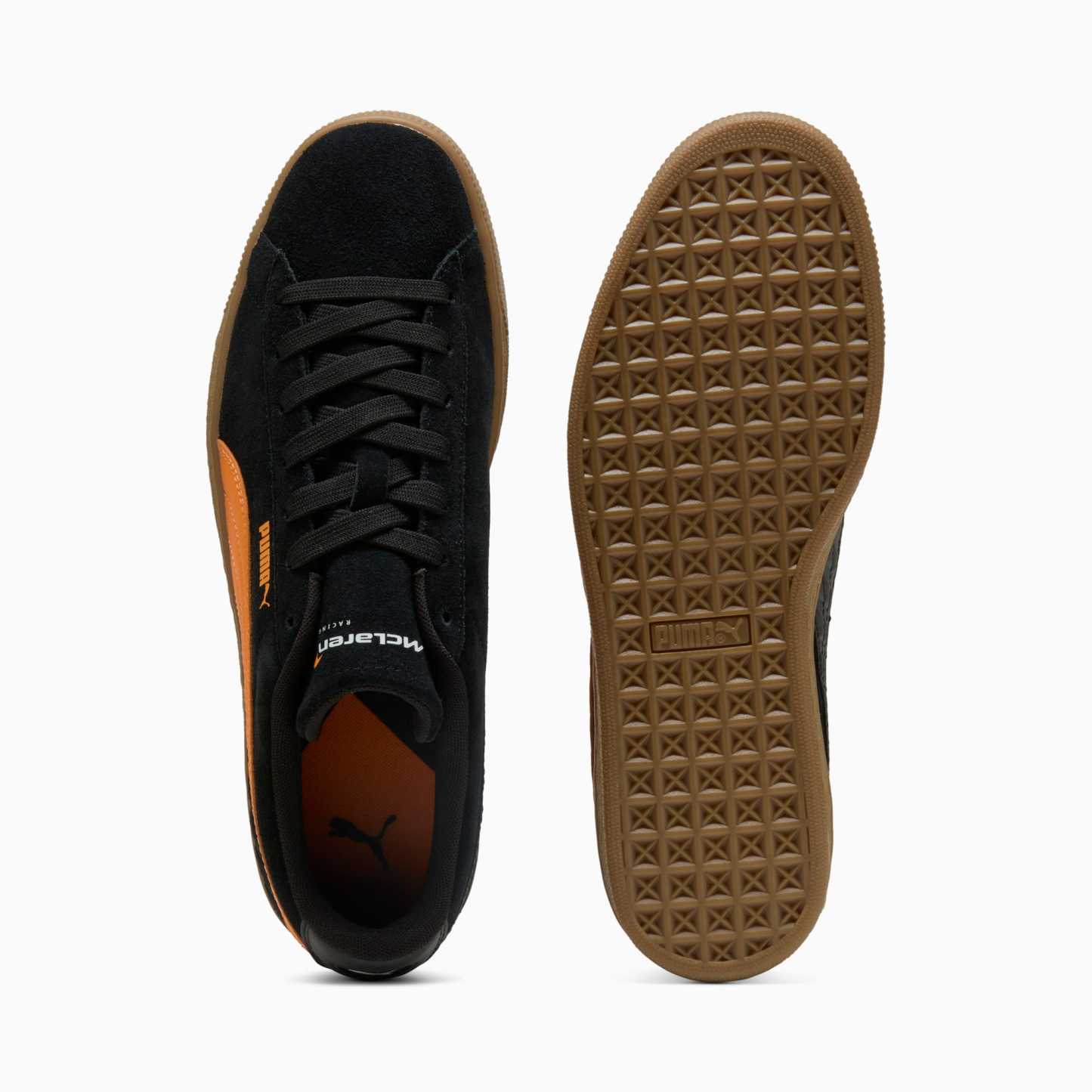 McLAREN RACING Suede OG Sneakers Unisex – PUMA Black-Papaya