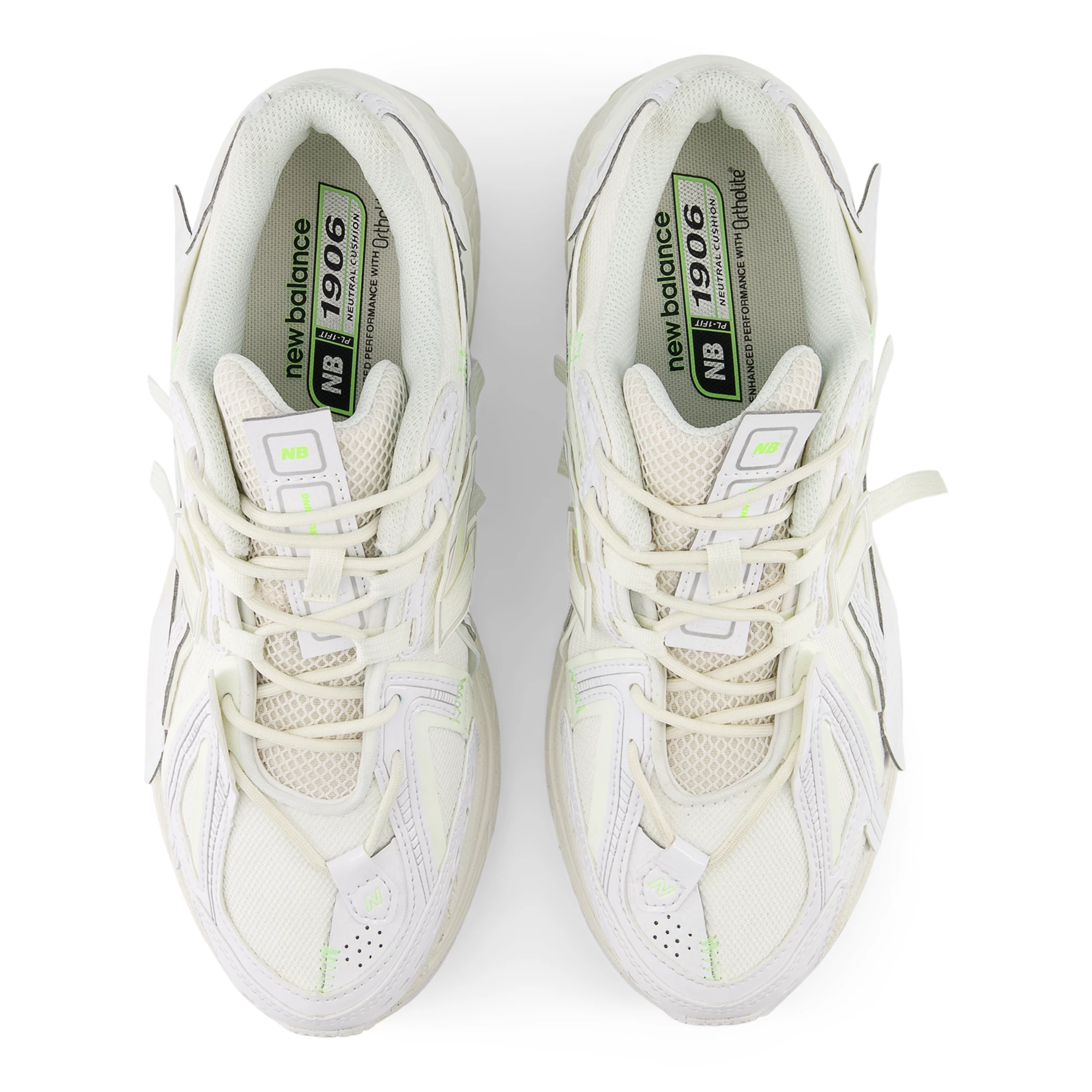 1906A – White with Mint Flash and Silver Metallic