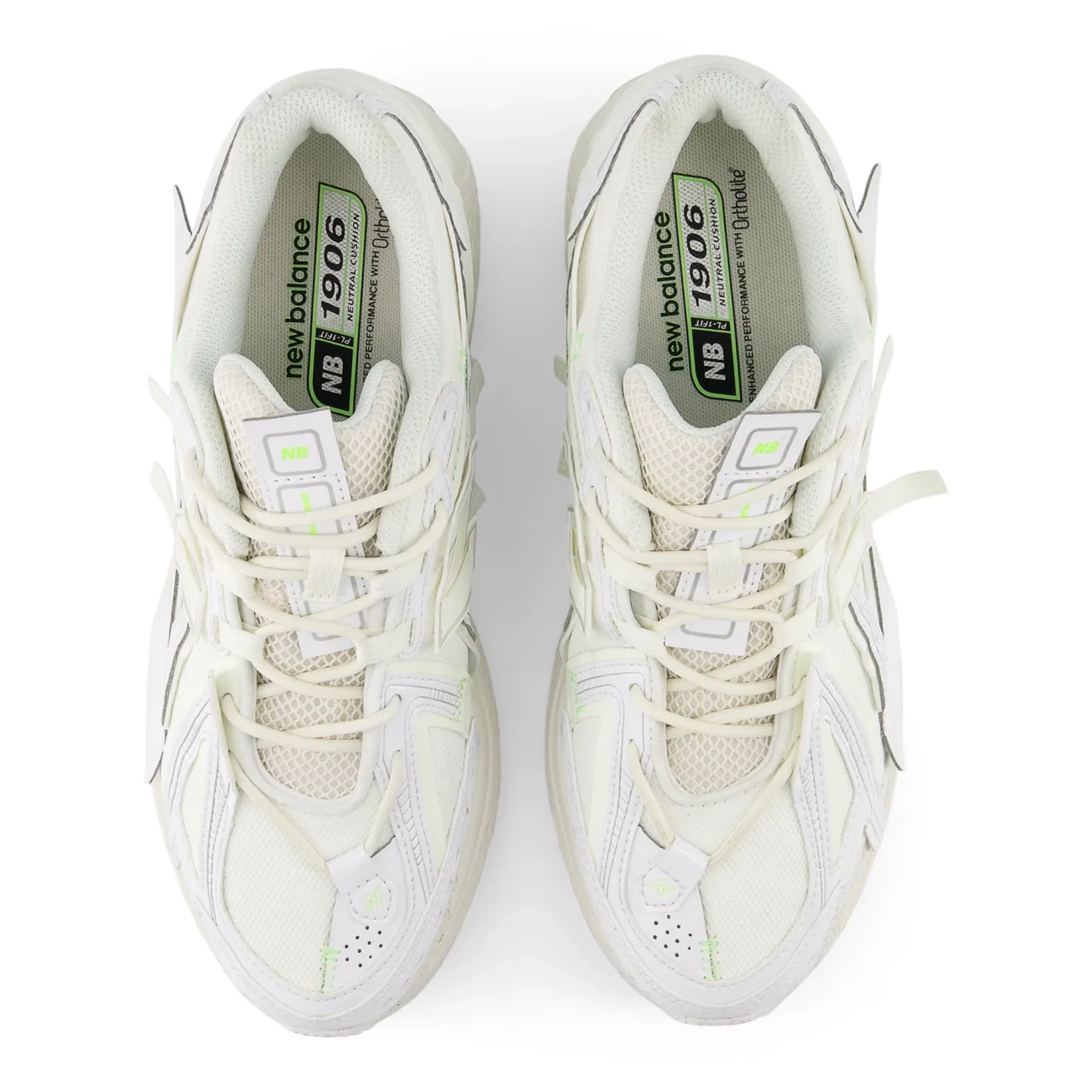 1906A – White with Mint Flash and Silver Metallic
