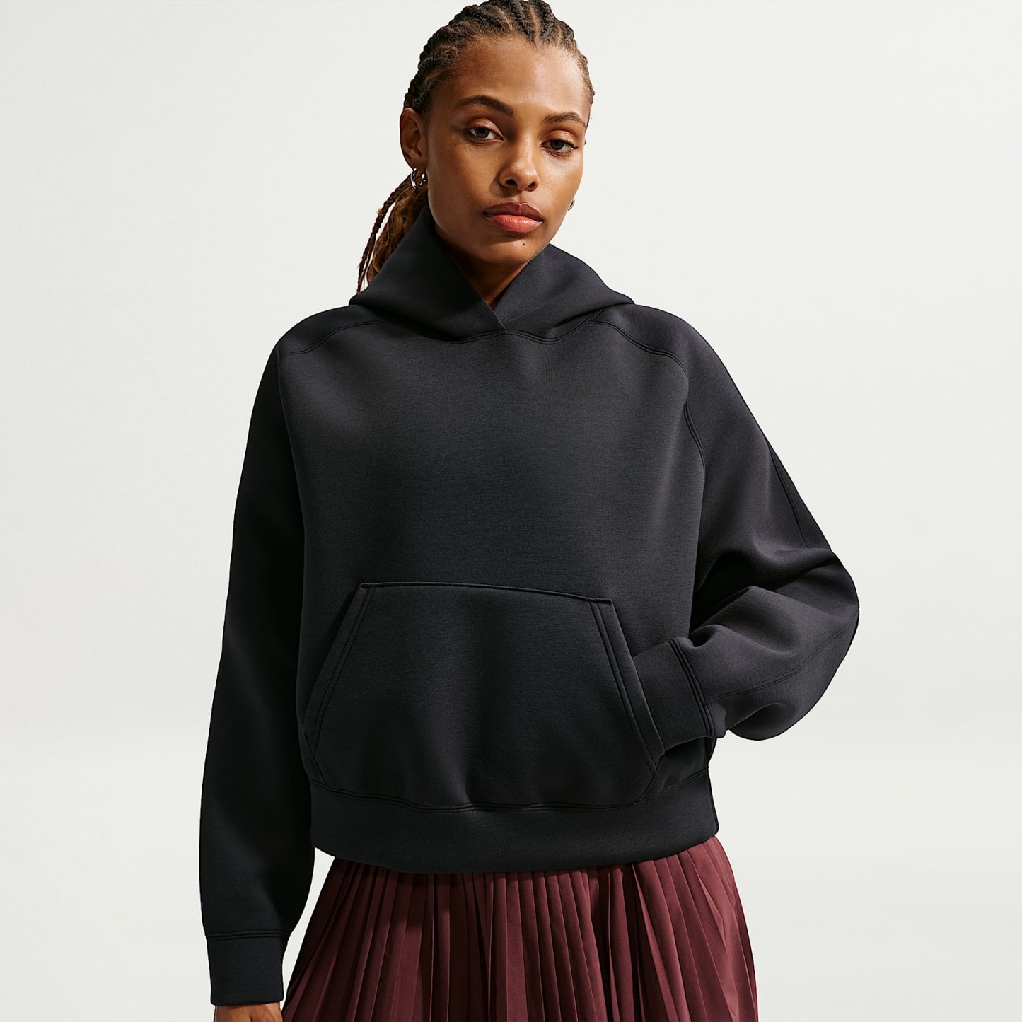 Nike Article Fleece Women's Oversized Hoodie – Black/Black/Black