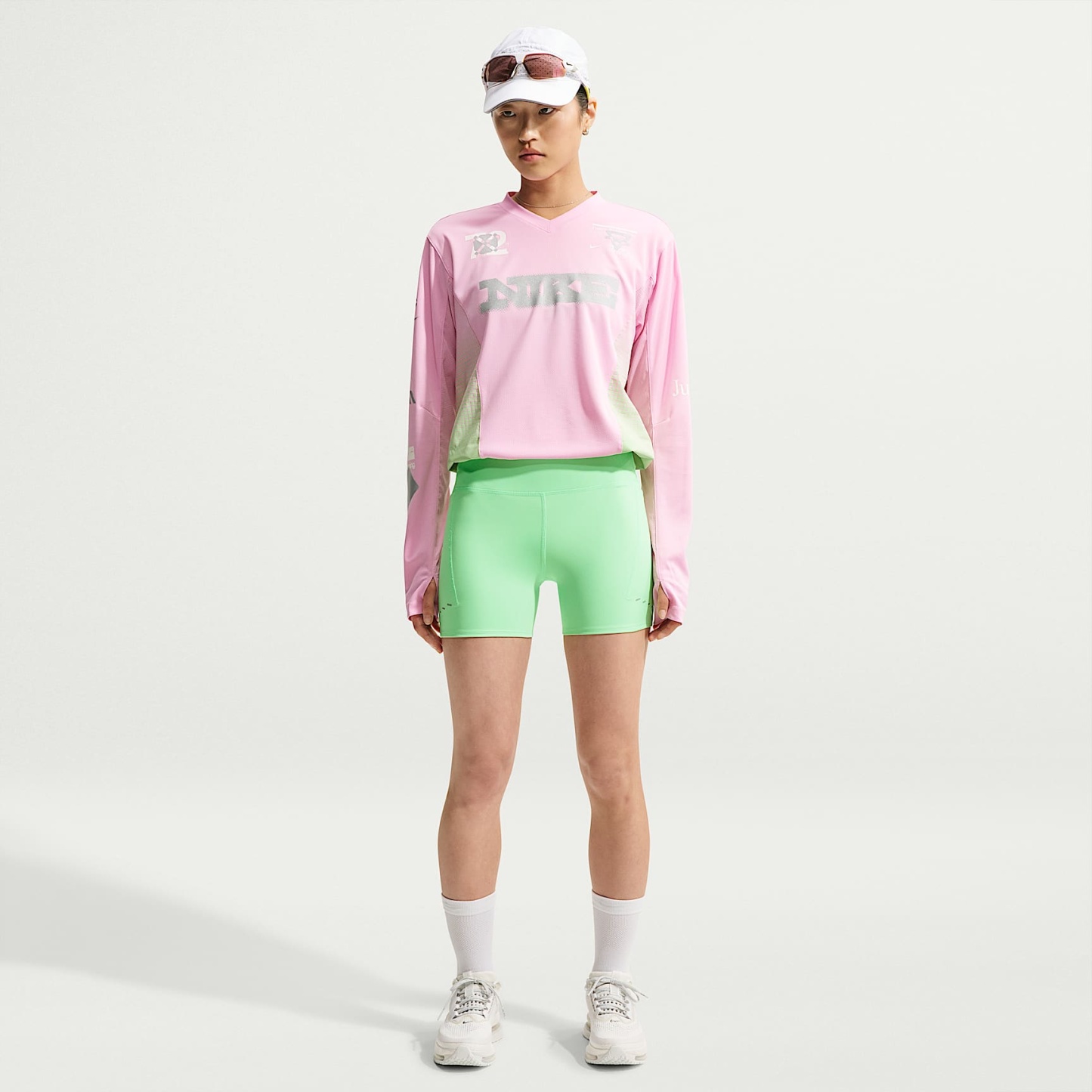 Nike Swift Women's High-Waisted 10cm (approx.) Tight Running Shorts with Pockets – Illusion Green
