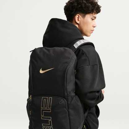 Nike Varsity Elite Backpack (32L) – Black/Black/Metallic Gold