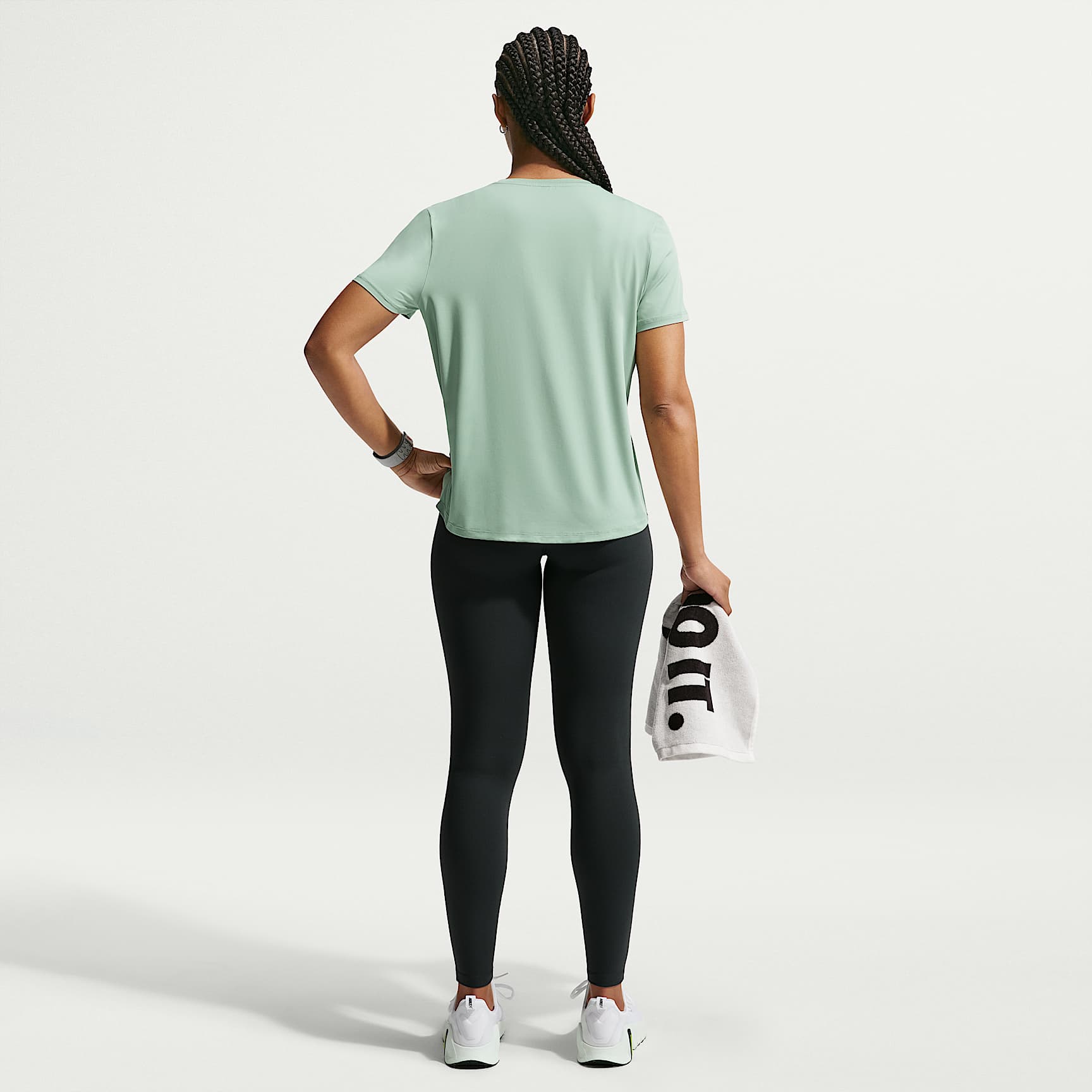 Nike One Classic Women's Dri-FIT Short-Sleeve Top – Steam/White