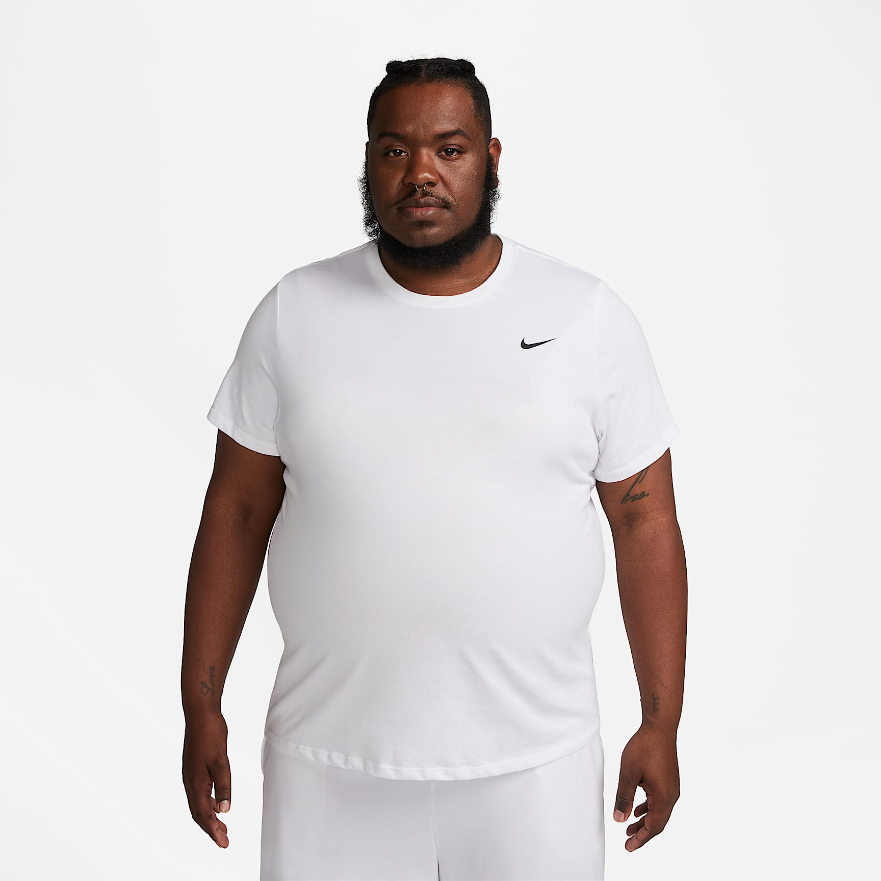 Nike Dri-FIT Men's Fitness T-Shirt – White/Black
