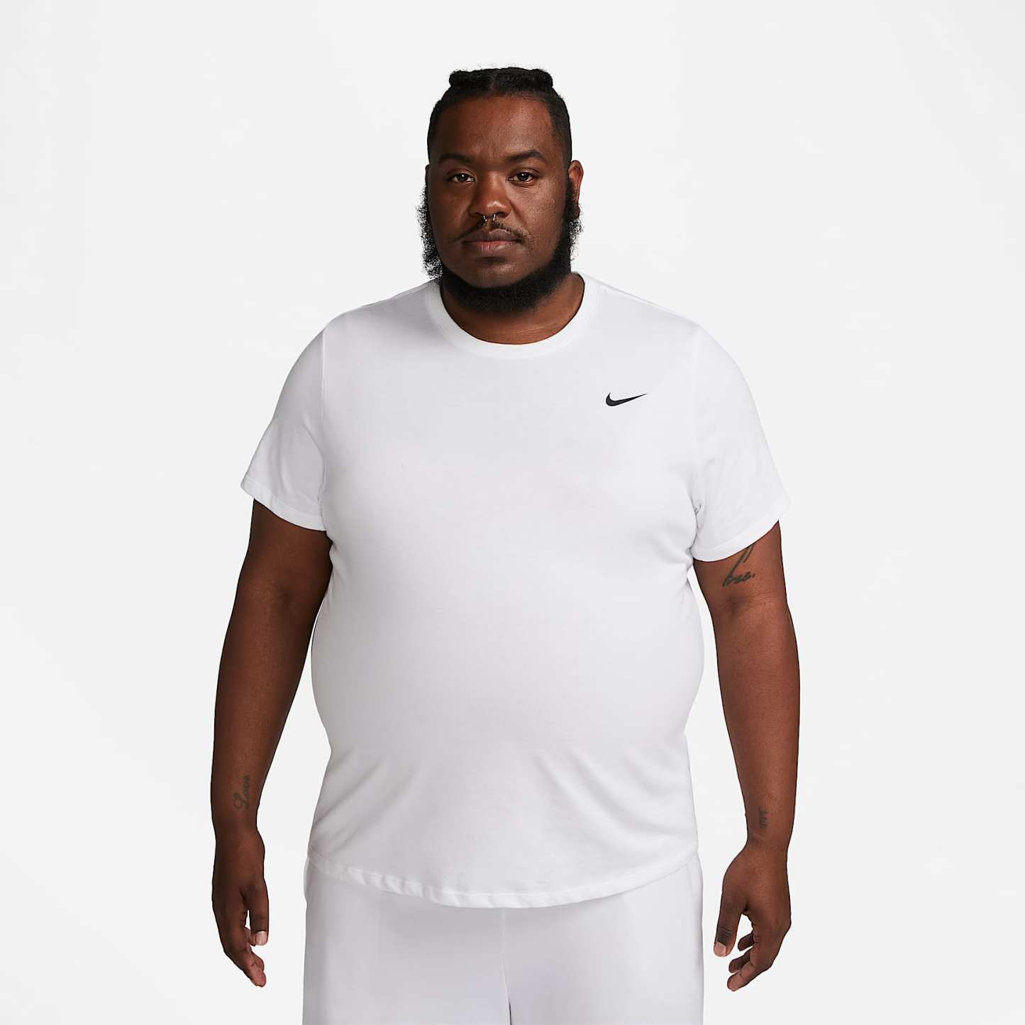 Nike Dri-FIT Men's Fitness T-Shirt – White/Black