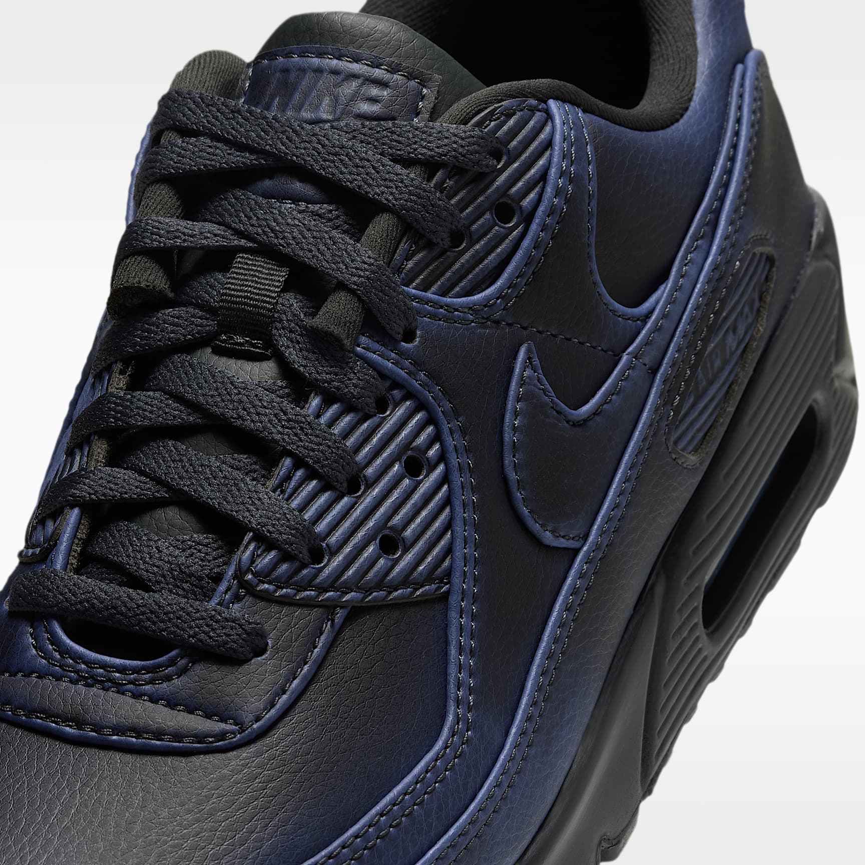 Nike Air Max 90 Premium Men's Shoes – Dark Smoke Grey/University Blue/Dark Smoke Grey