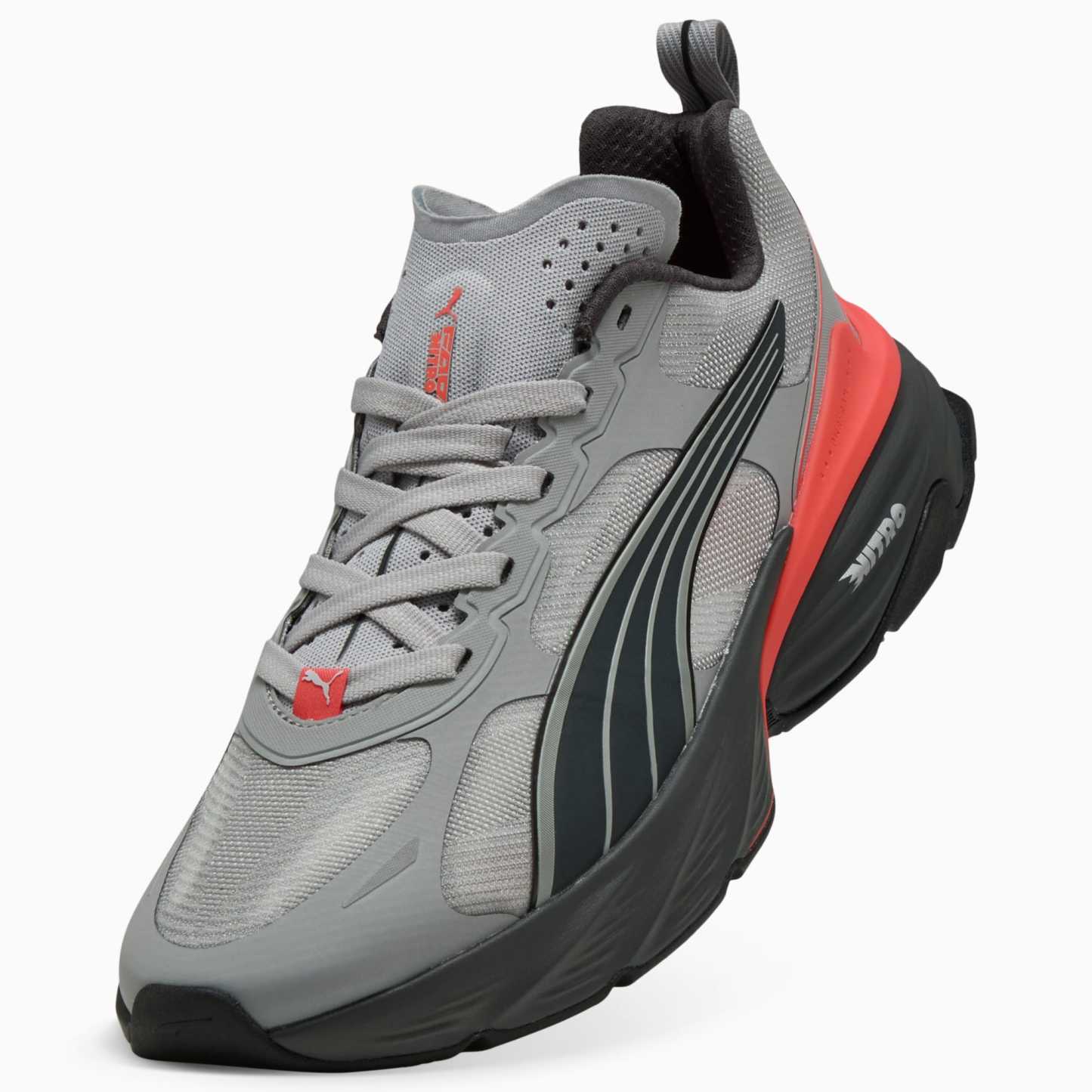 PUMA Fade Sneakers Unisex – Gray Echo-Shadow Gray-Red Glamour